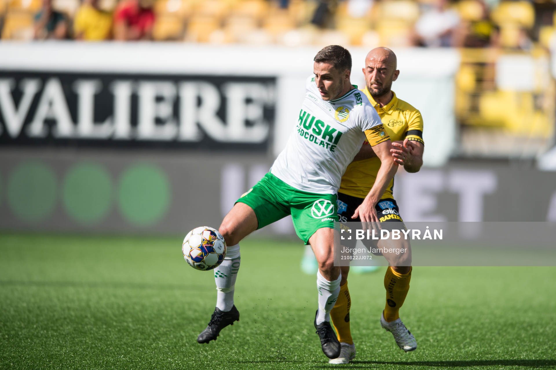 Hammarbys Jeppe Andersen och Elfsborgs Robert Gojani