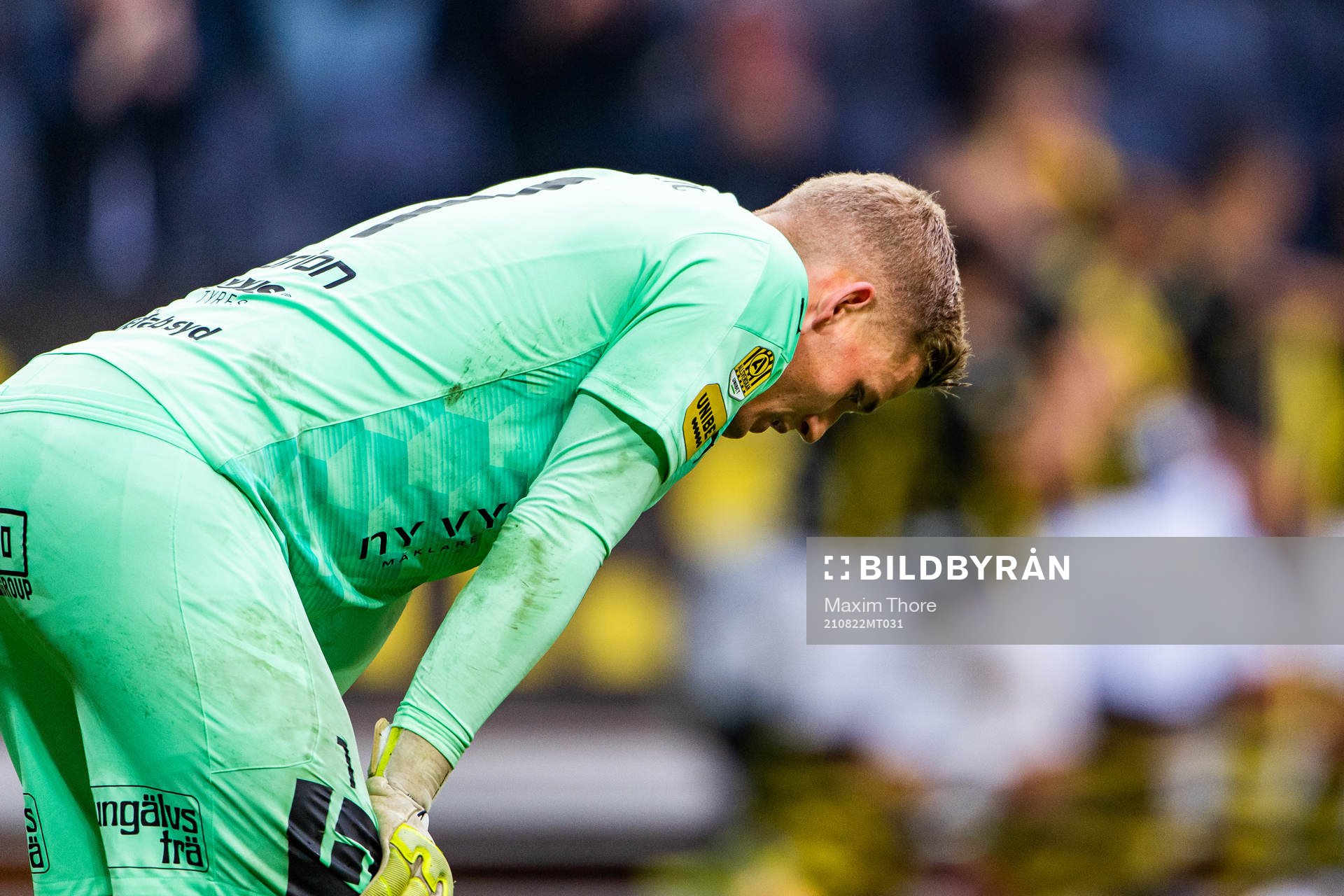 Häckens målvakt Johan Brattberg deppar