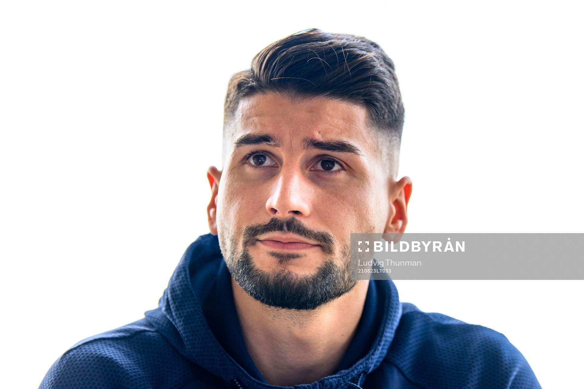 Antonio Colak of Malmö FF is interviewed by the media