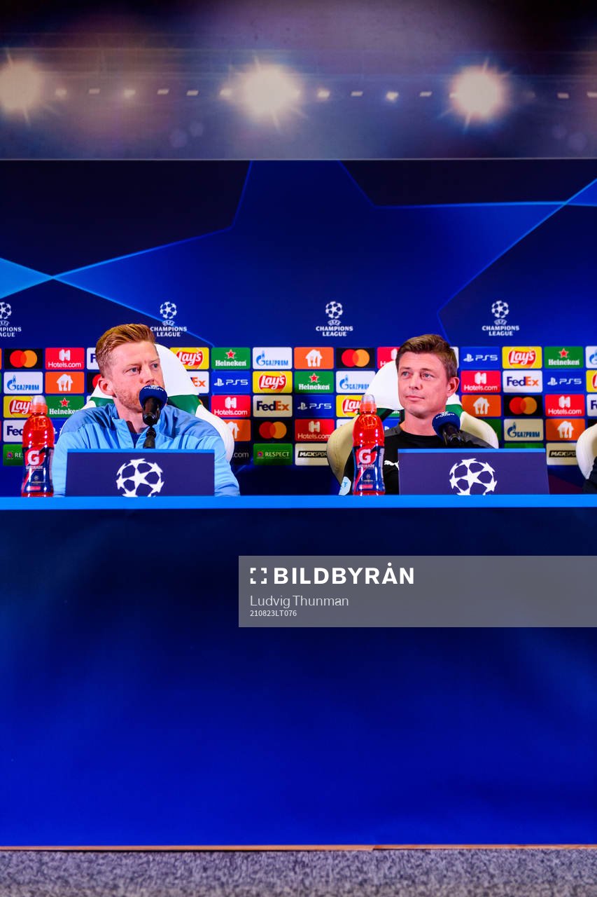 Anders Christiansen and Jon Dahl Tomasson, head coach