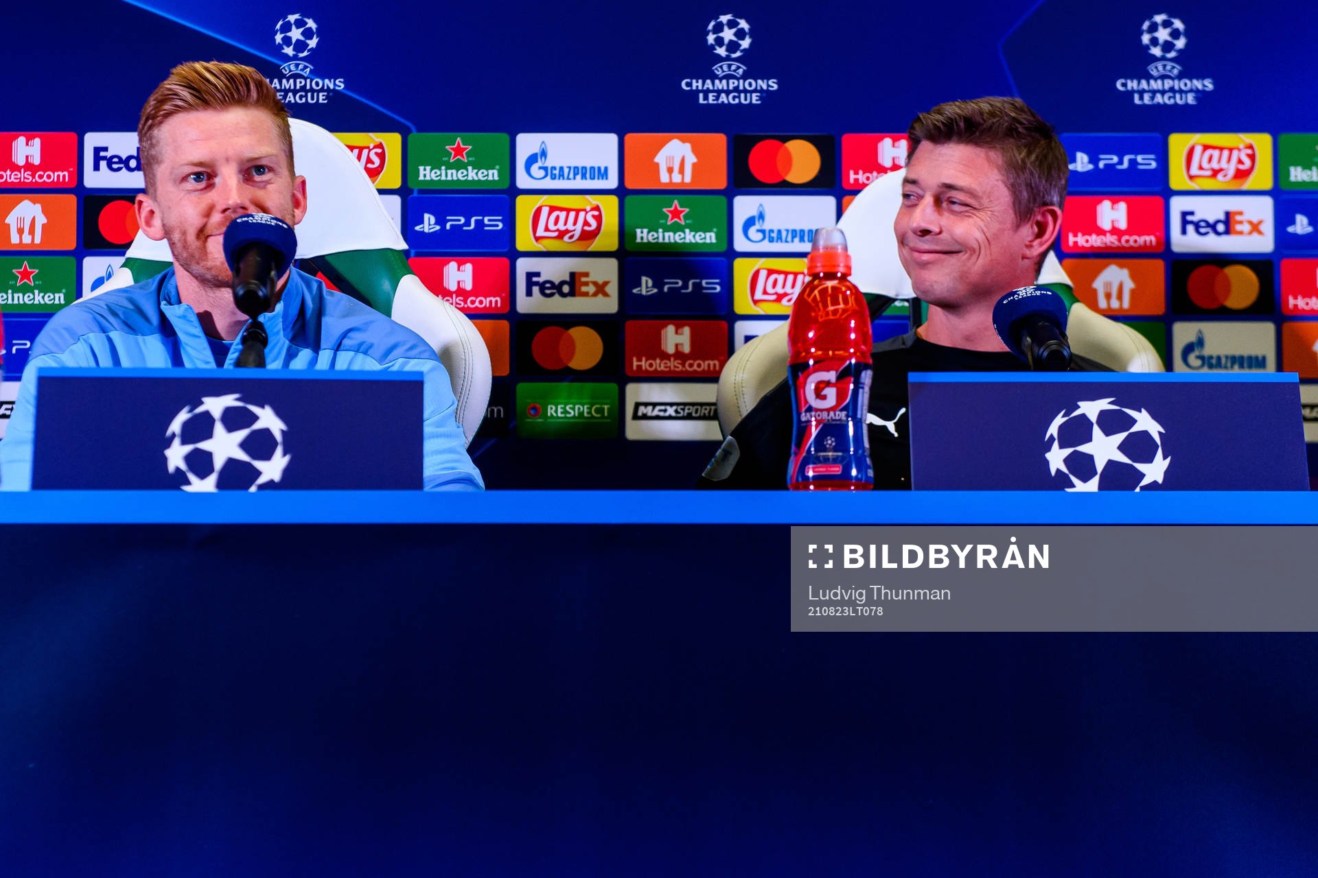 Anders Christiansen and Jon Dahl Tomasson, head coach