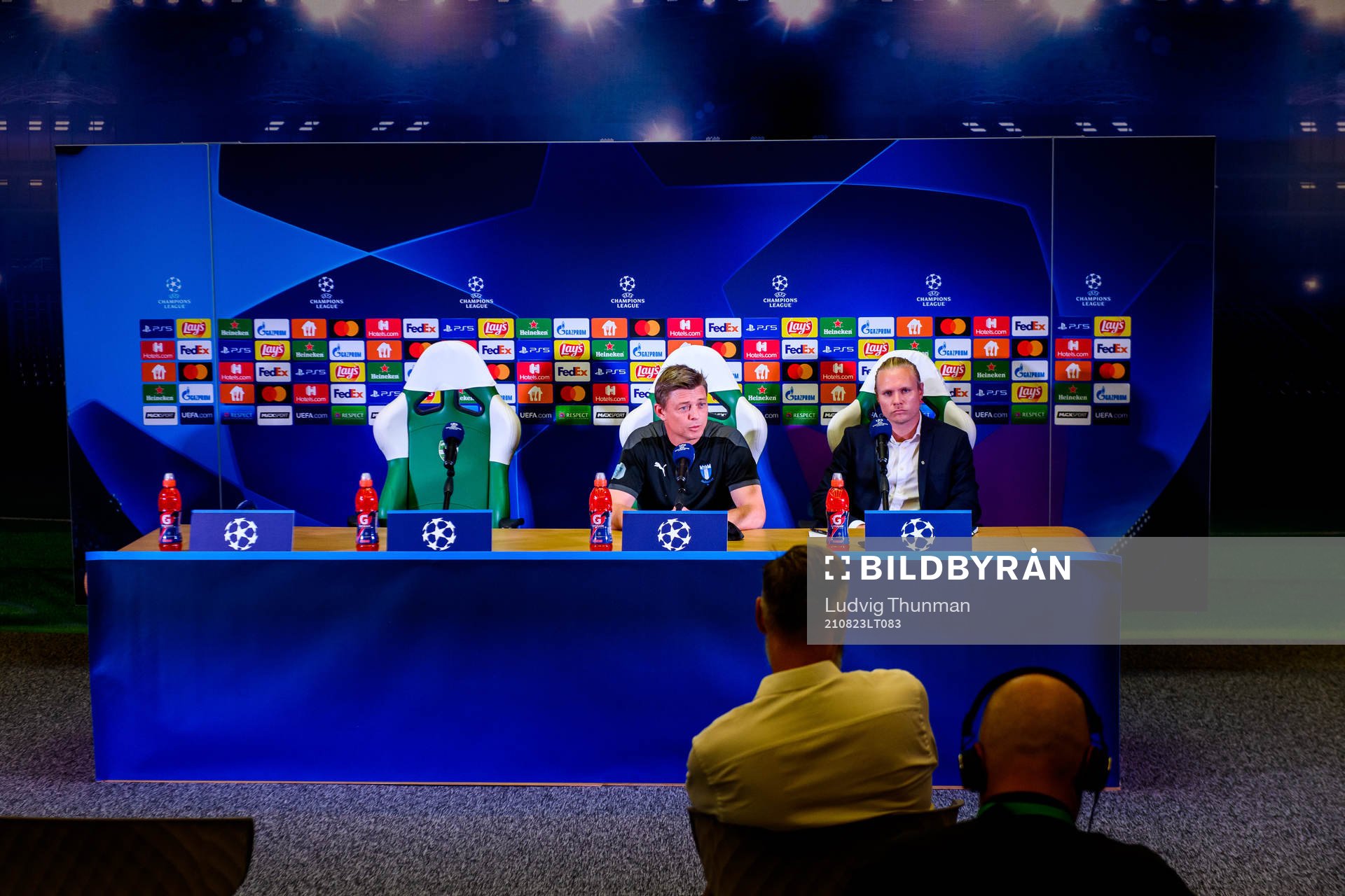 Jon Dahl Tomasson, head coach and Hjalmar Tell, press