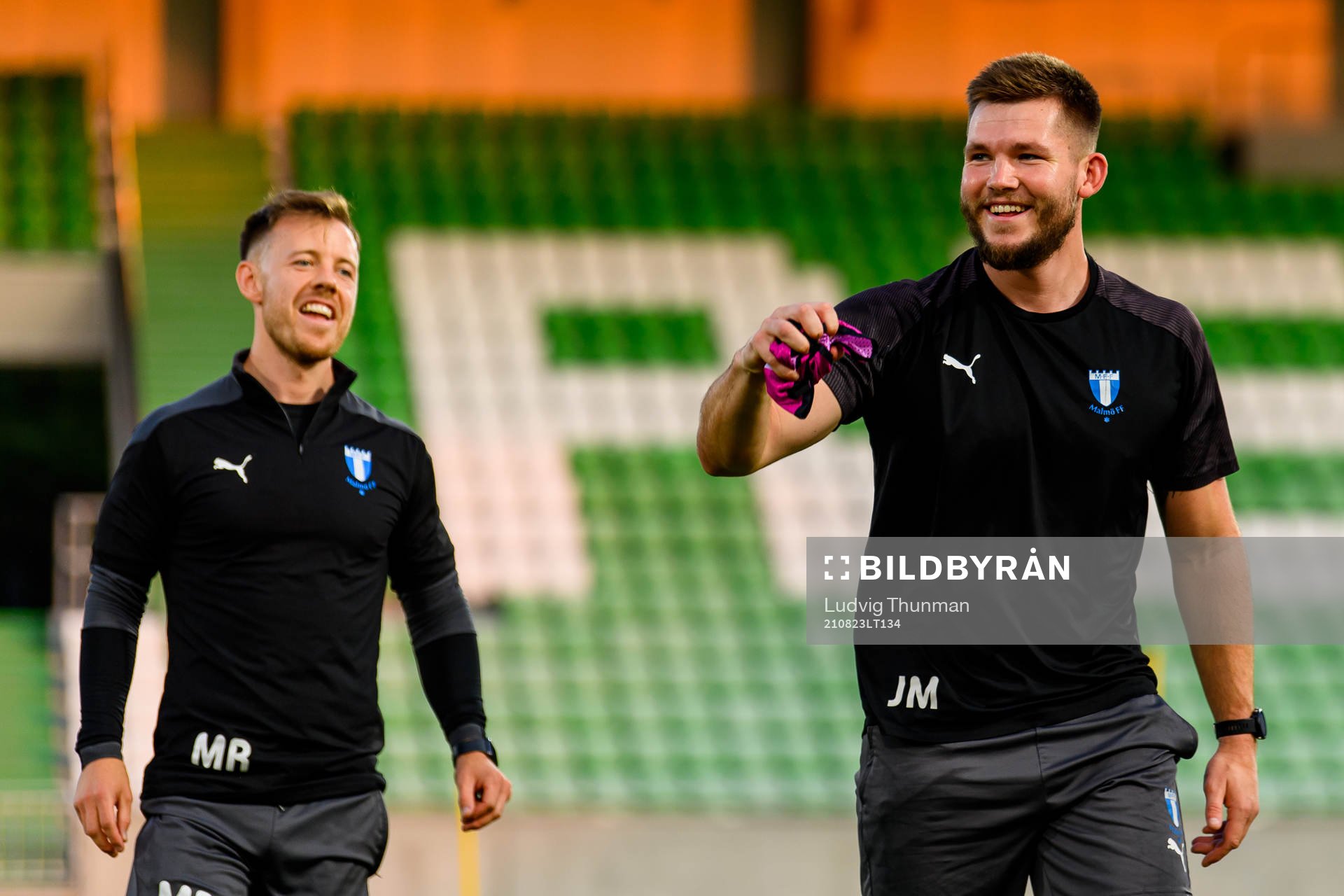 Mark Read, physical trainer and Jamie Mackay, physical