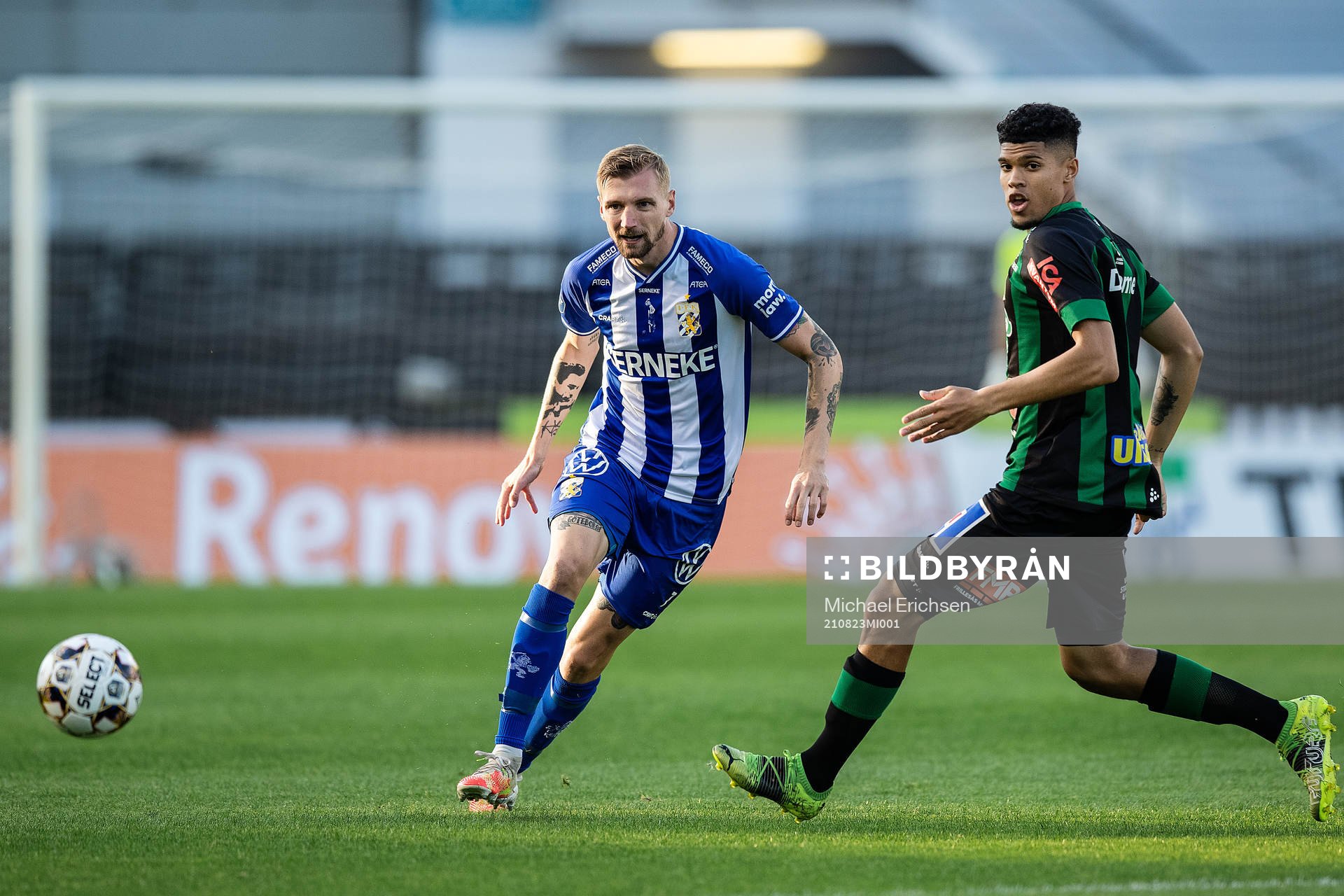 IFK Göteborgs Sebastian Eriksson och Varbergs Luke le Roux