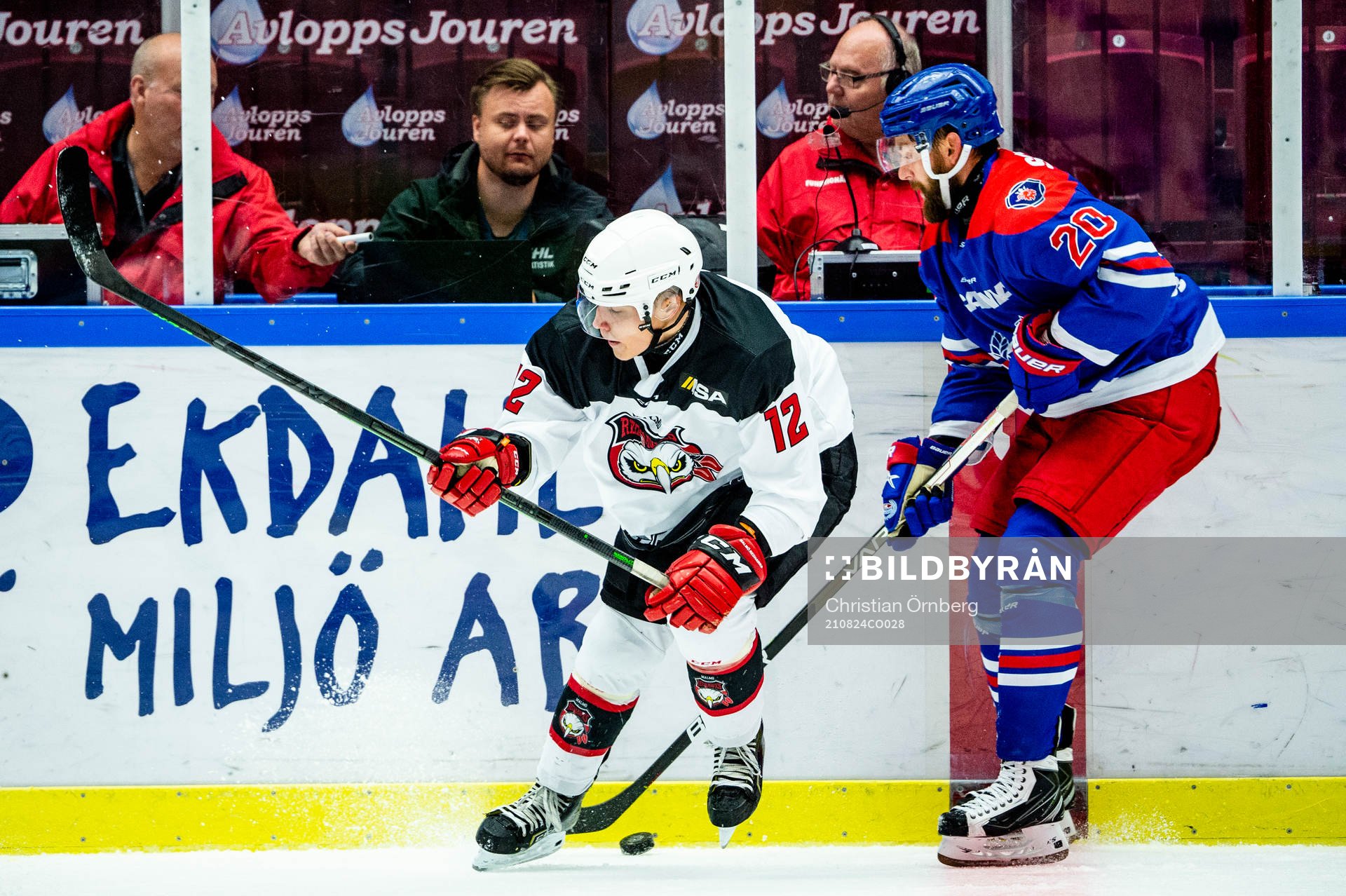 Malmö Redhawks Leon Matthiasson mot Oskarshamns Hynek