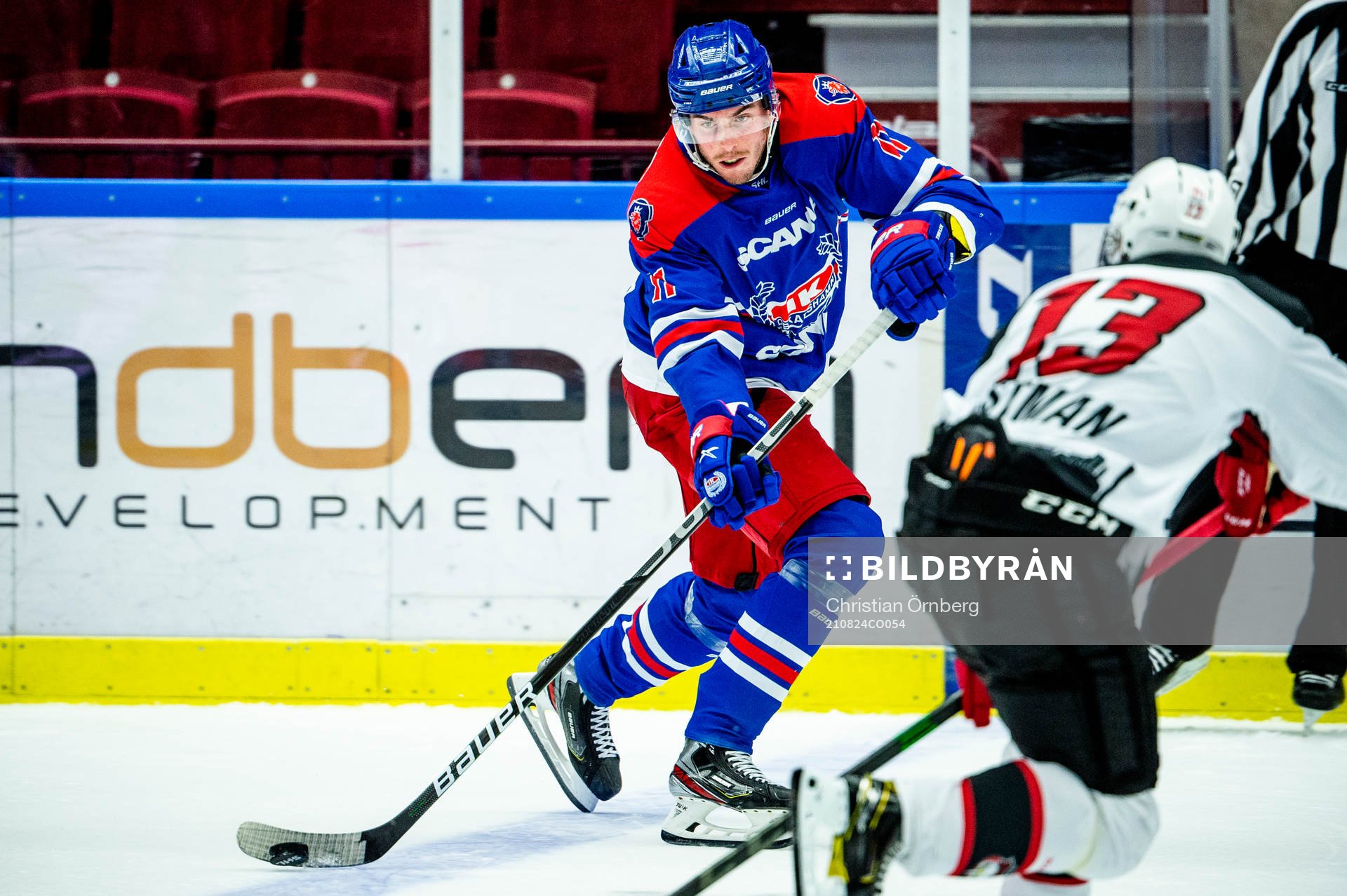 Oskarshamns Joakim Thelin mot Malmö Redhawks Kalle Östman