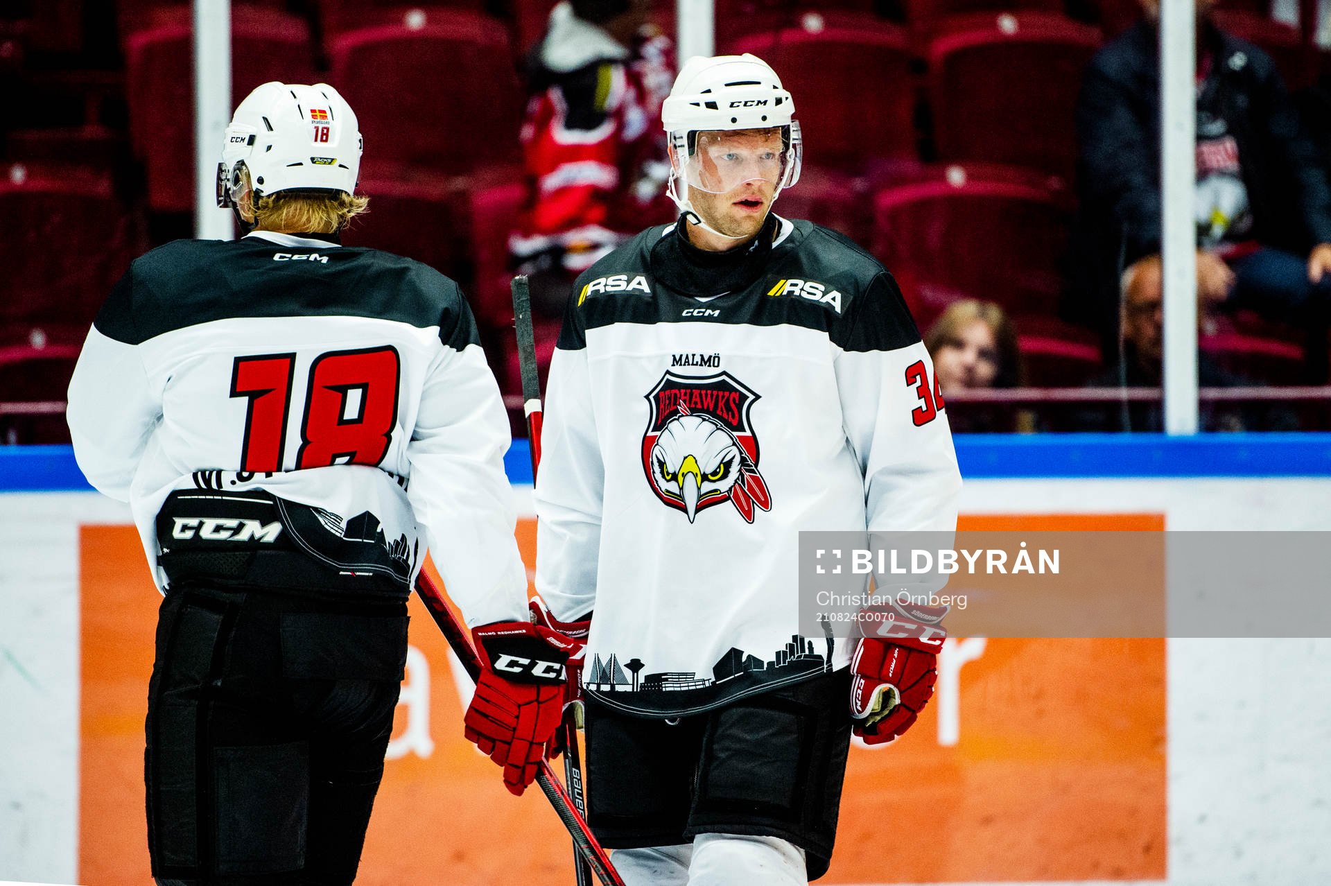 Malmö Redhawks Marcus Sylvegård och Carl Söderberg