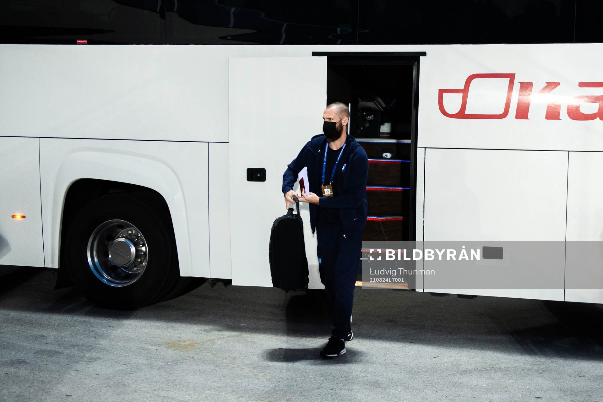 Jo Inge Berget of Malmö FF arrive at the arena