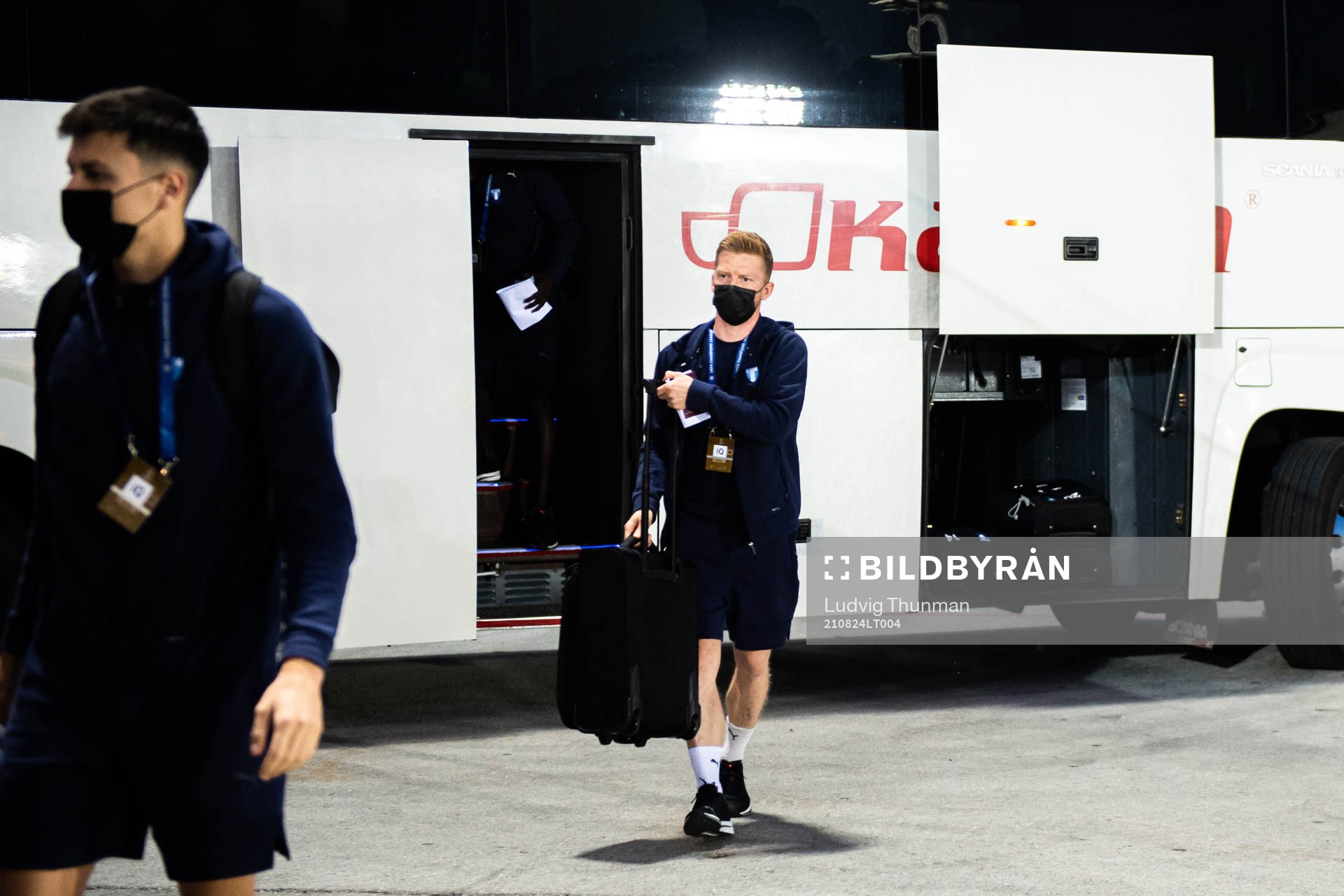 Anders Christiansen of Malmö FF arrive at the arena