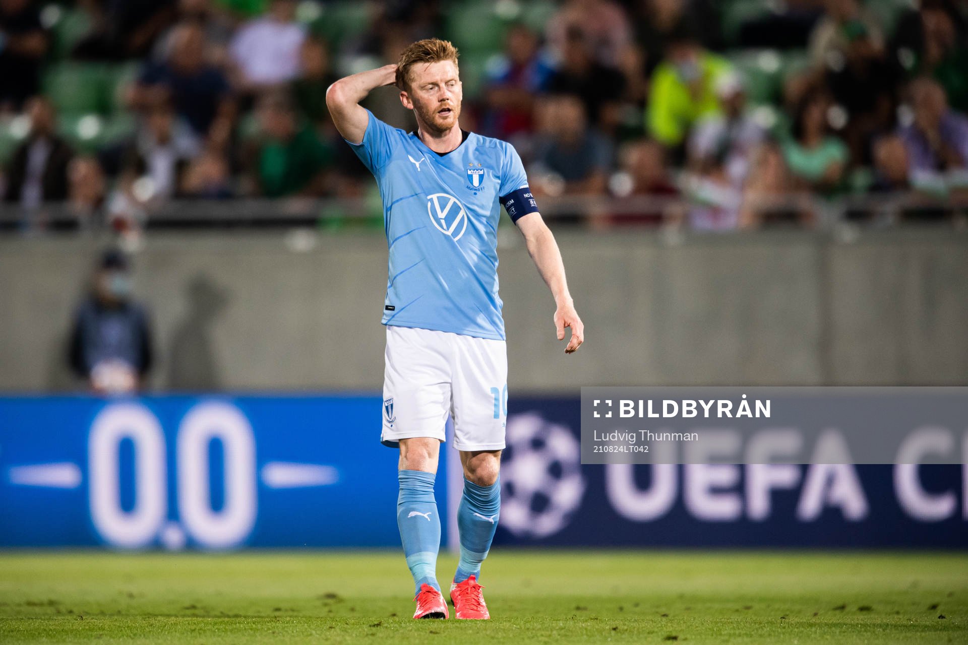 Anders Christiansen of Malmö FF looks dejected