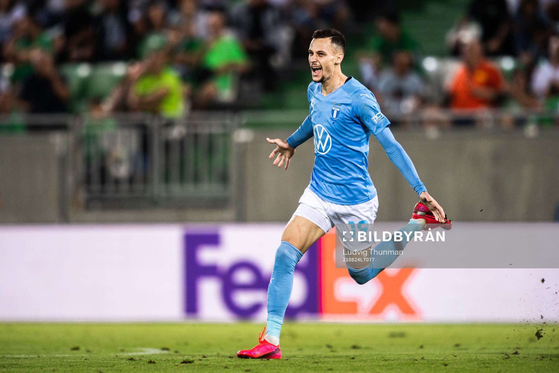 Veljko Birmancevic of Malmö FF celebrates