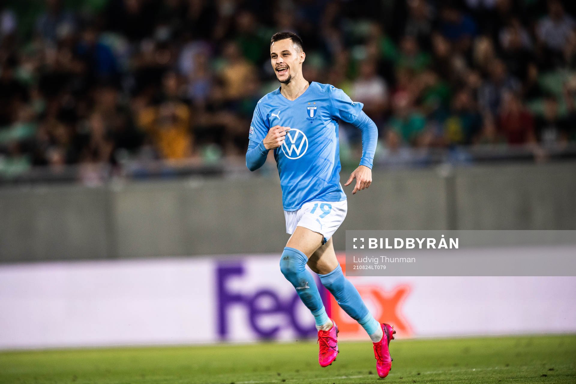 Veljko Birmancevic of Malmö FF celebrates