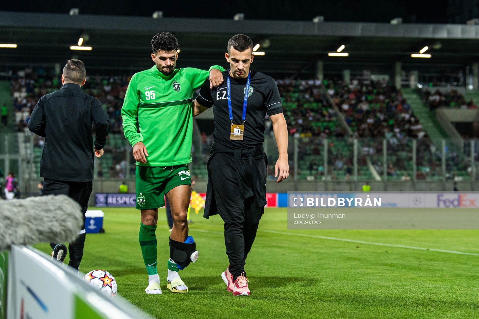 Cauly Oliveira Souza of Ludogorets leaves the pitch