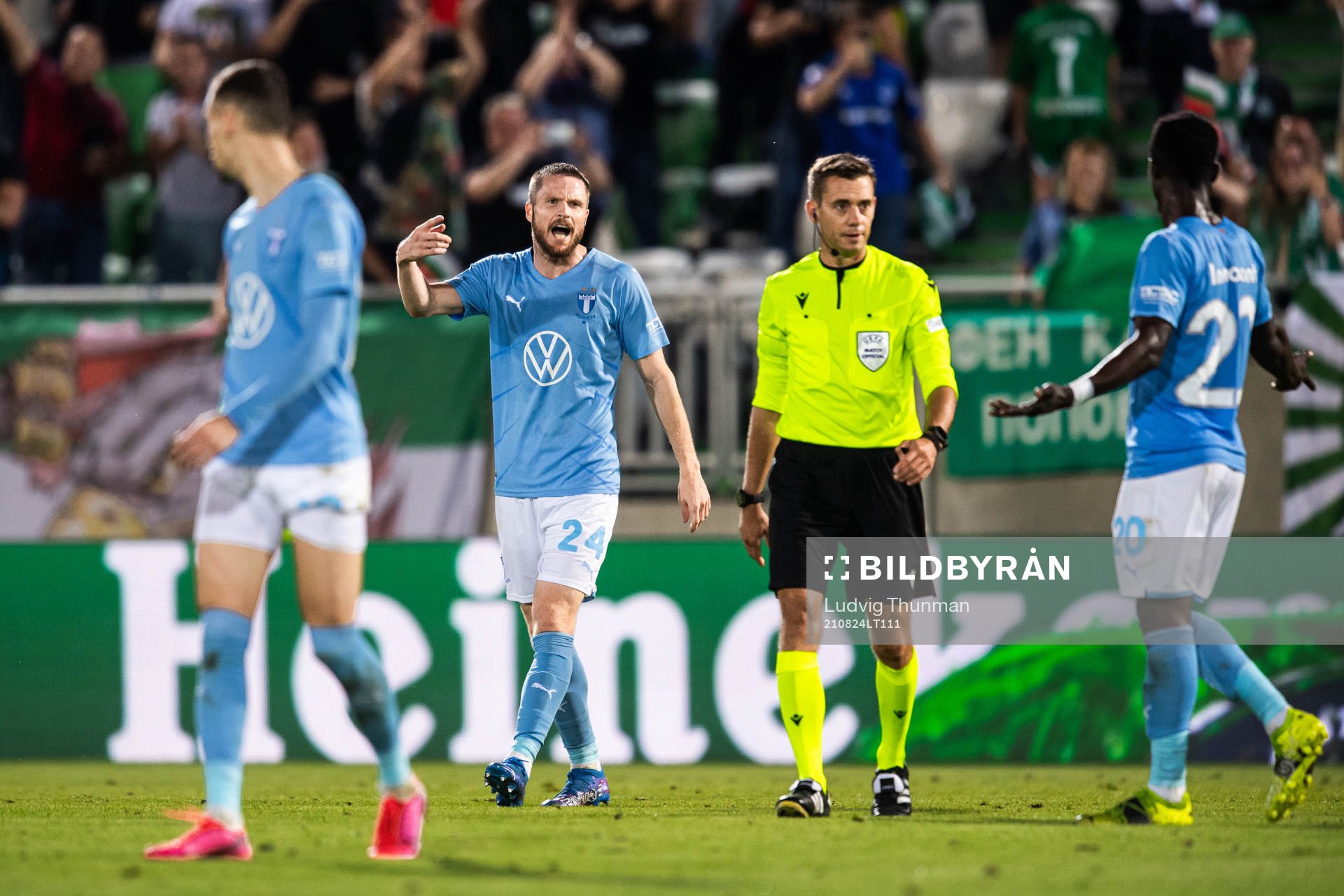 Lasse Nielsen of Malmö FF looks dejected