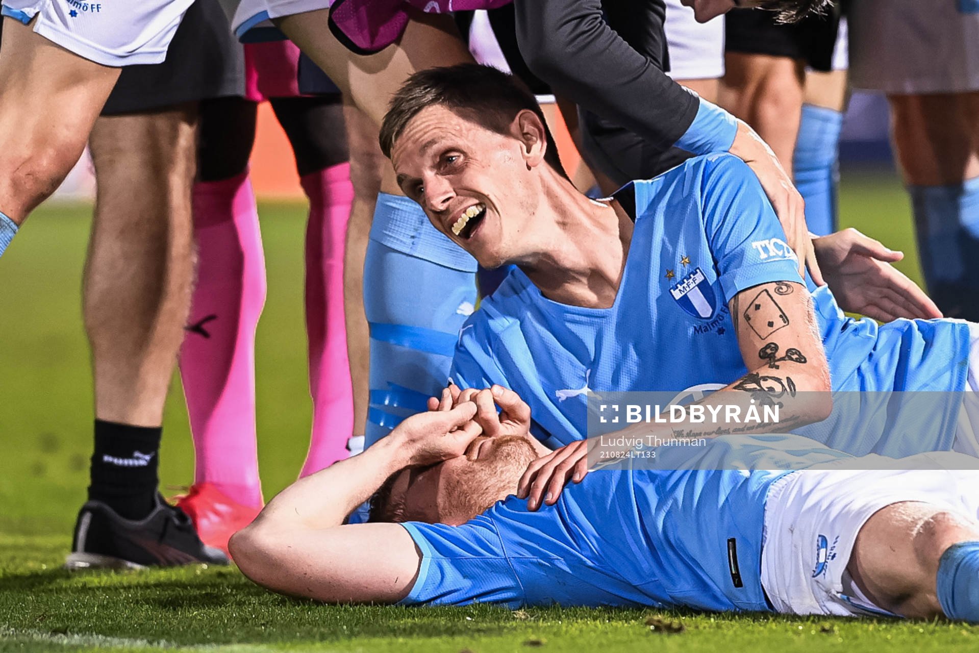 Sören Rieks of Malmö FF celebrates