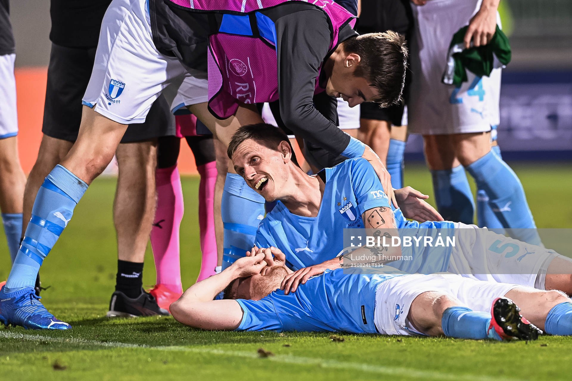 Sören Rieks of Malmö FF celebrates