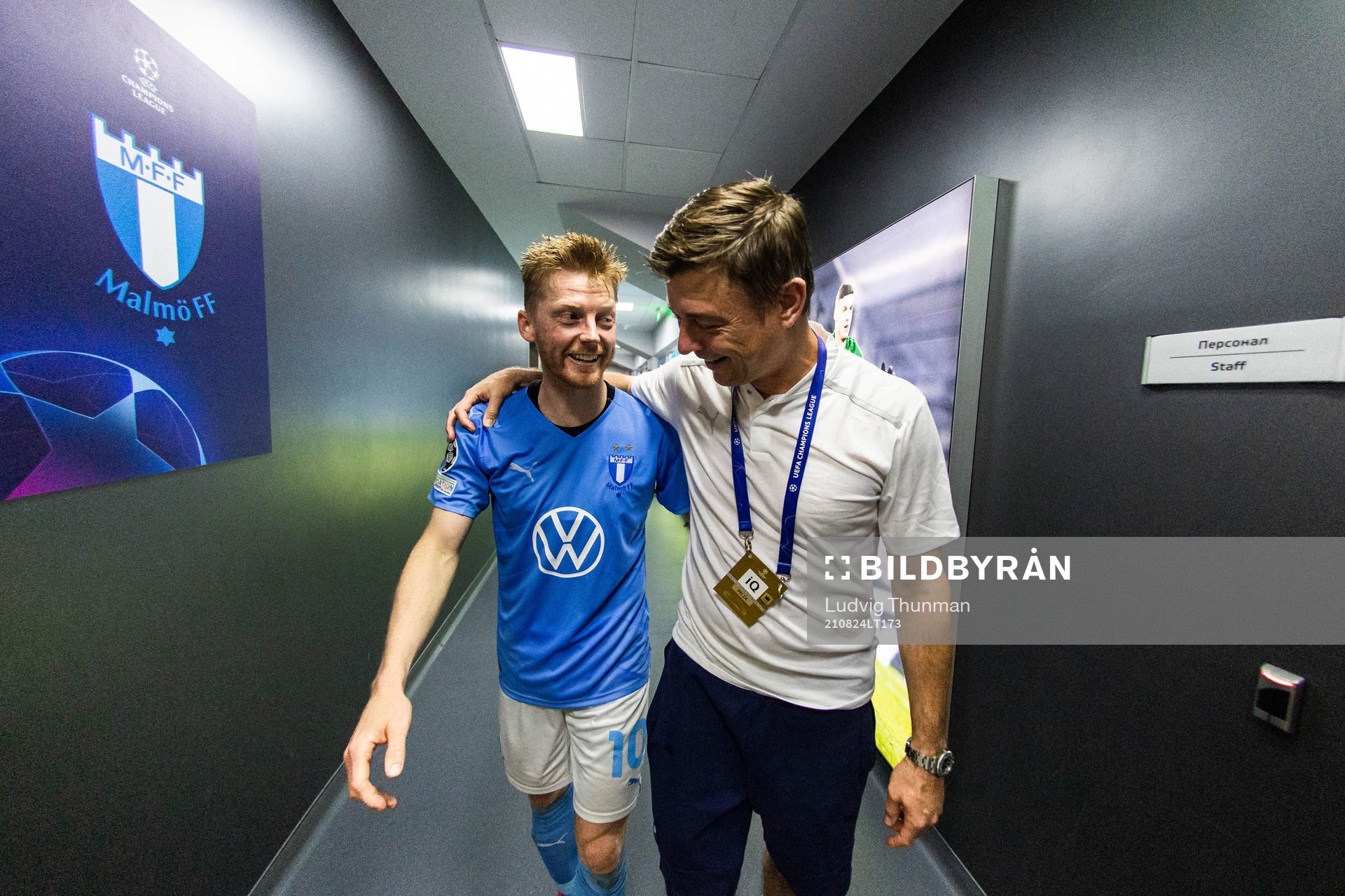 Anders Christiansen and Jon Dahl Tomasson, head coach of