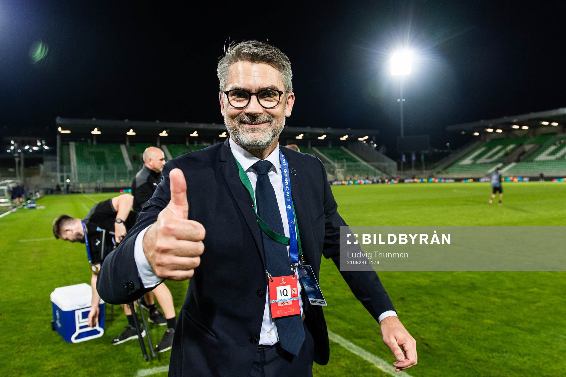 Niclas Carlnén, CEO of Malmö FF celebrates