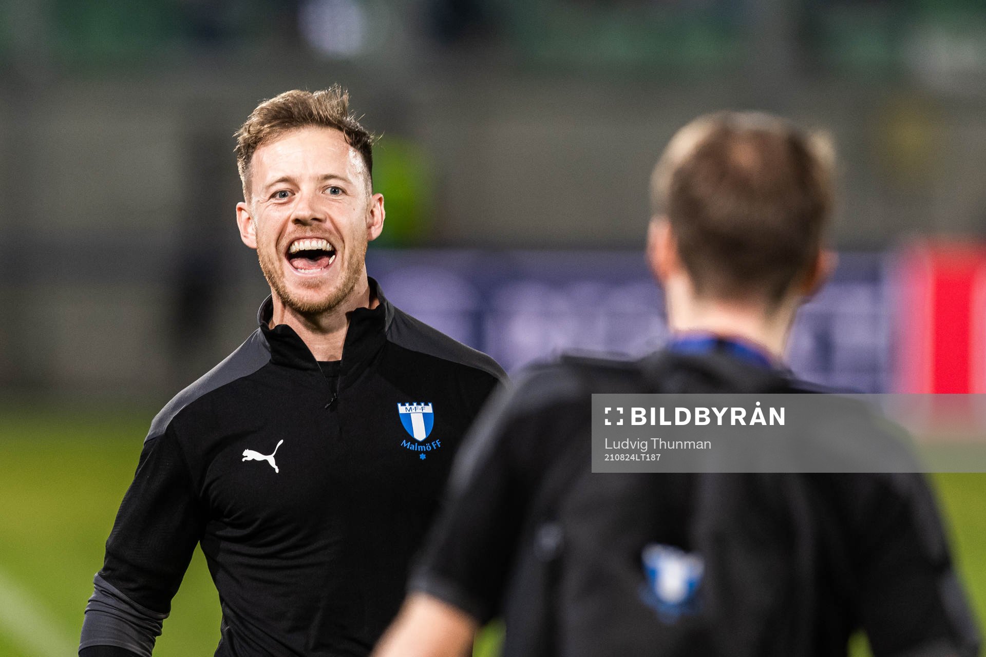 Mark Read, physical trainer of Malmö FF celebrates