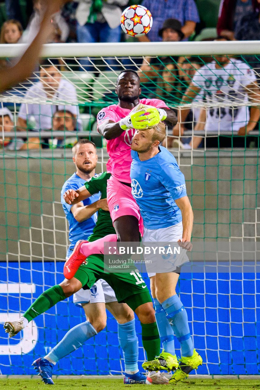 Goalkeeper Ismael Diawara,Lasse Nielsen and Franz Brorsson