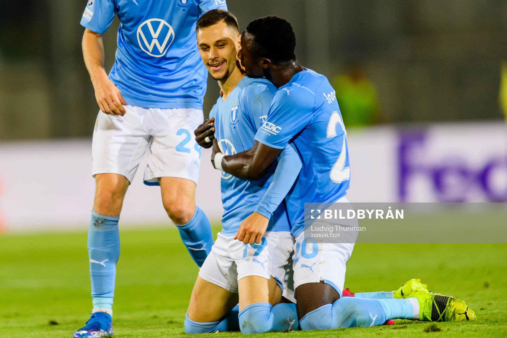 Veljko Birmancevic celebrate with Bonke Innocent
