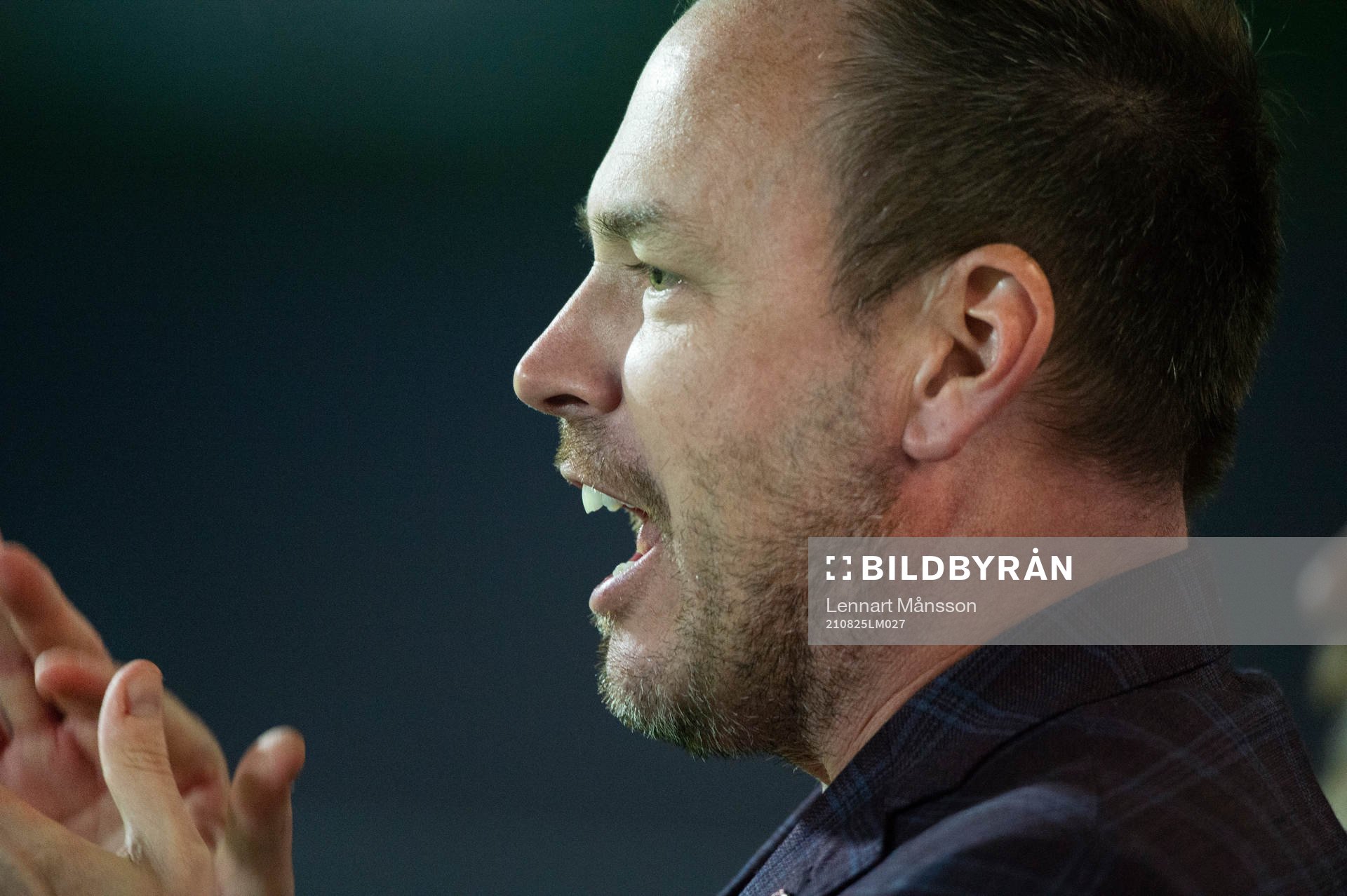 IFK Hässleholms supporter Samuel Berg i matchen i div. 2