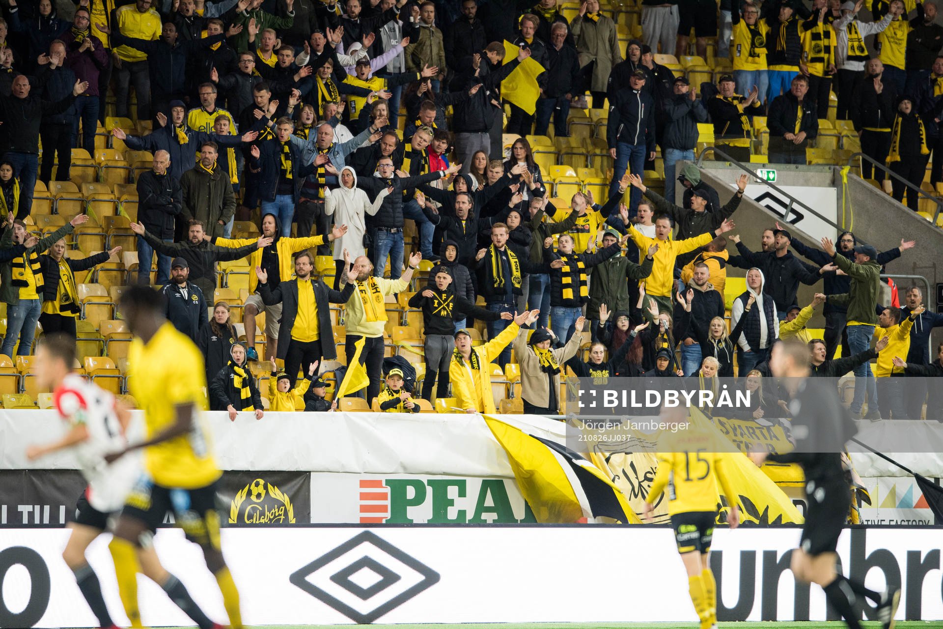 Supporters of Elfsborg in the stands