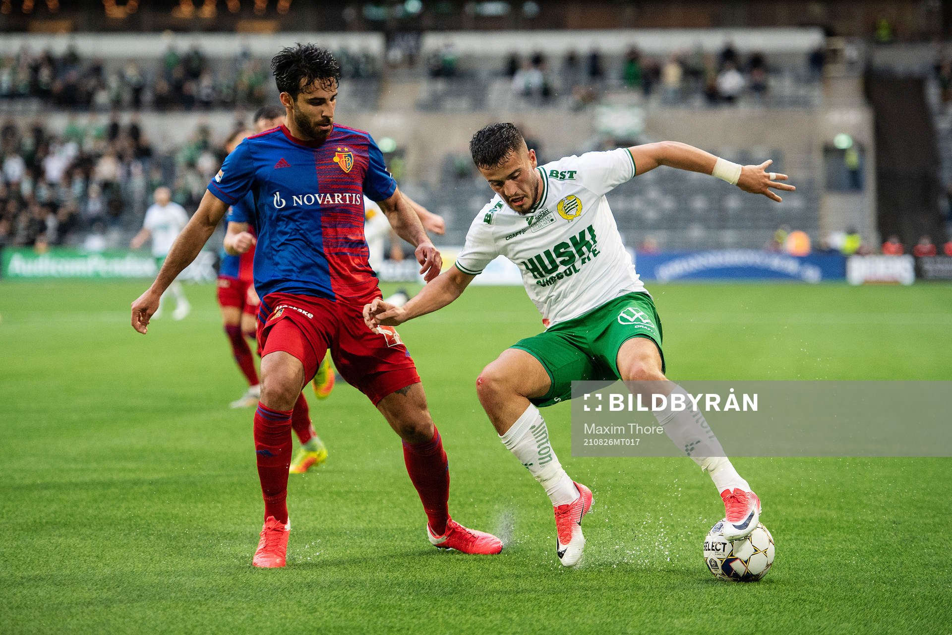Eray Cömert of Basel and Astrit Selmani of Hammarby