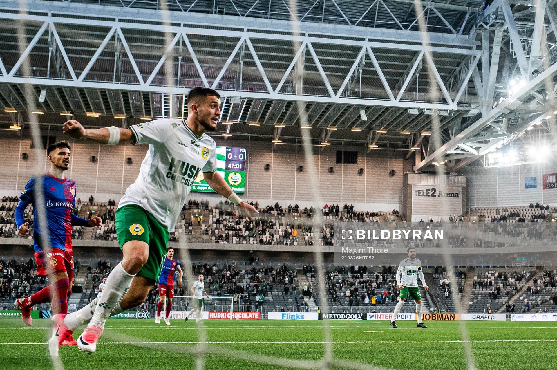Astrit Selmani of Hammarby celebrates