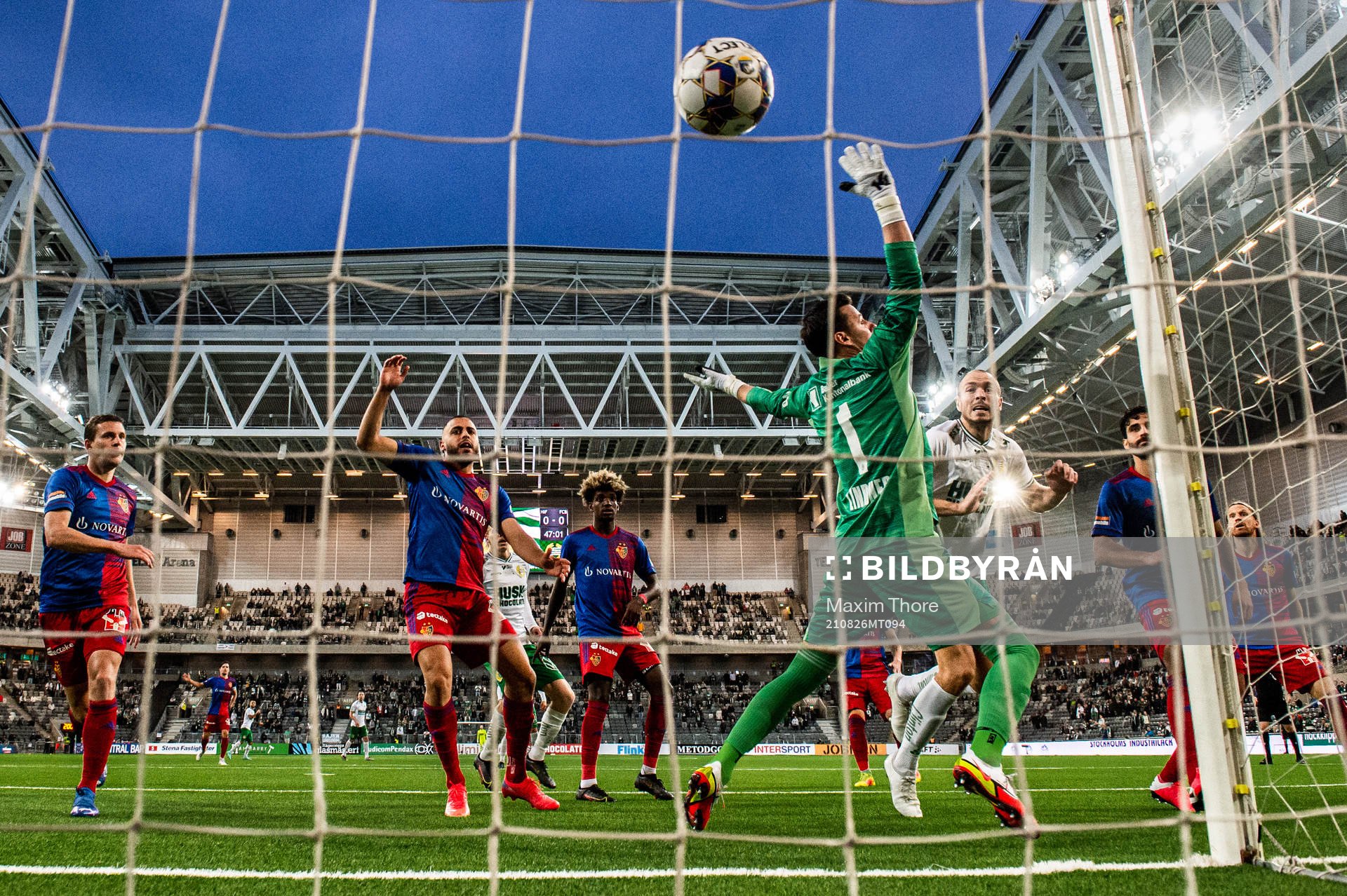 Jon Gudni Fjoluson of Hammarby scores the 1-0 goal behind
