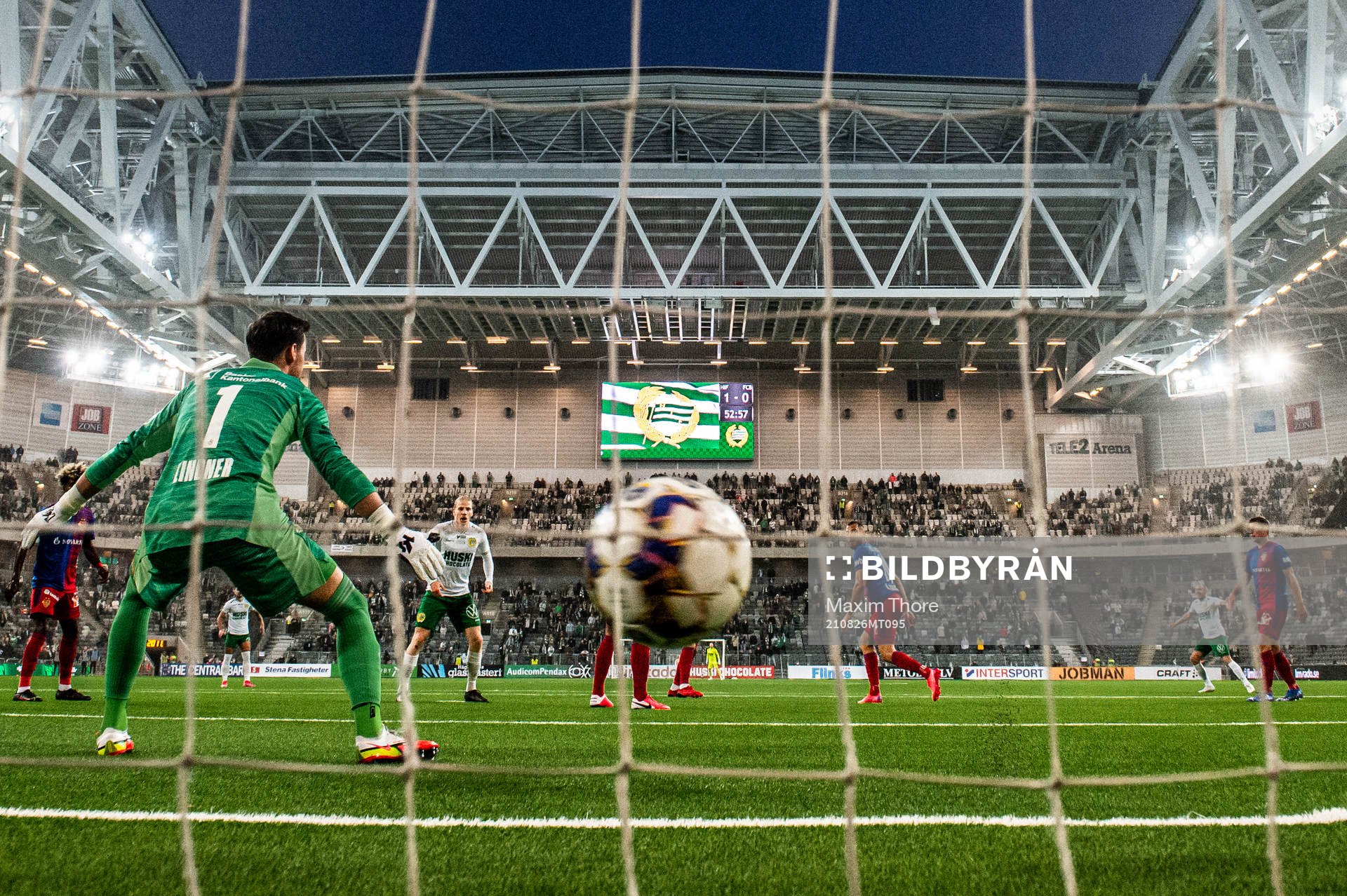 Jon Gudni Fjoluson of Hammarby scores the 2-0 goal behind