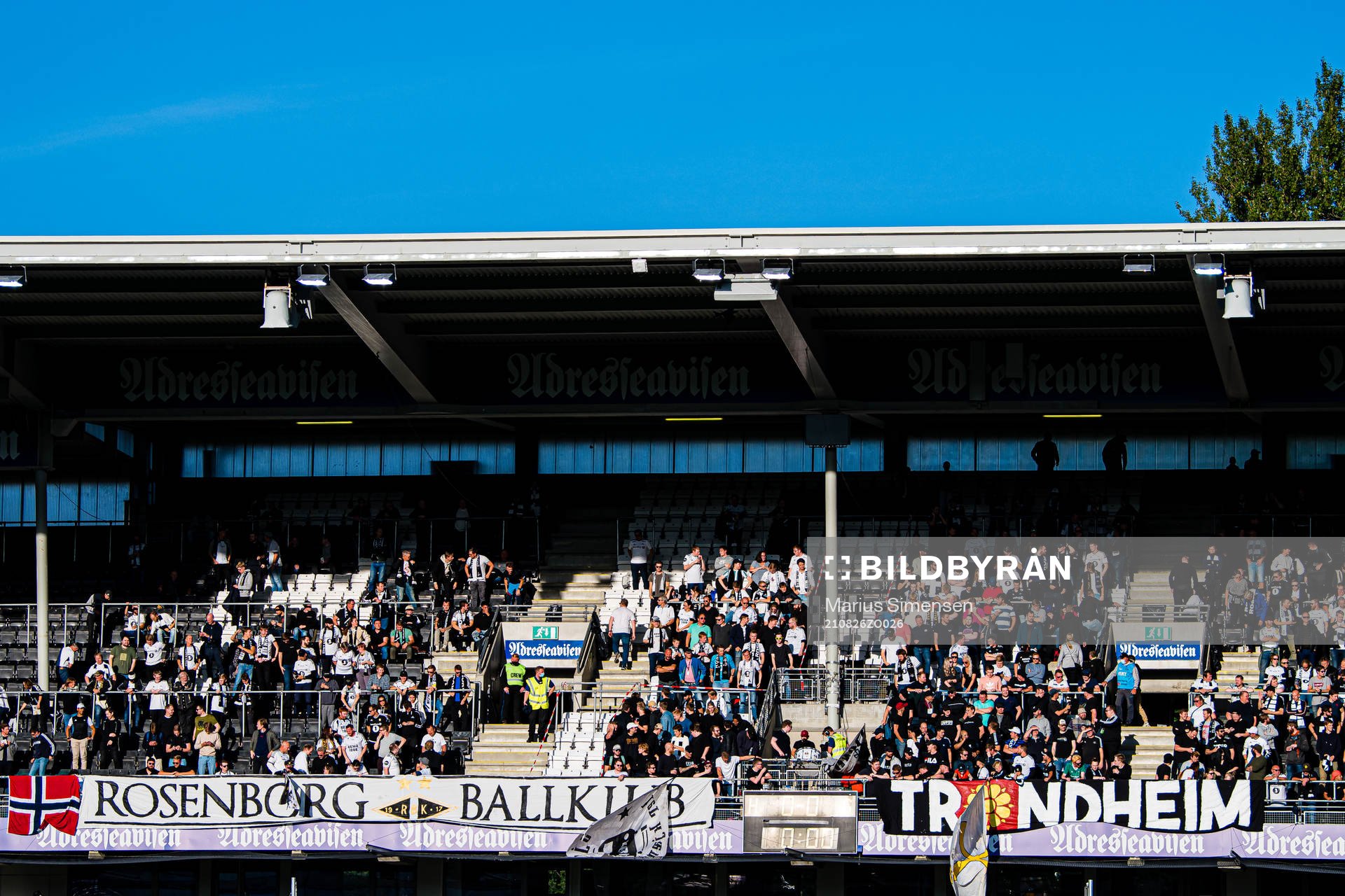 Spectators in the stands
