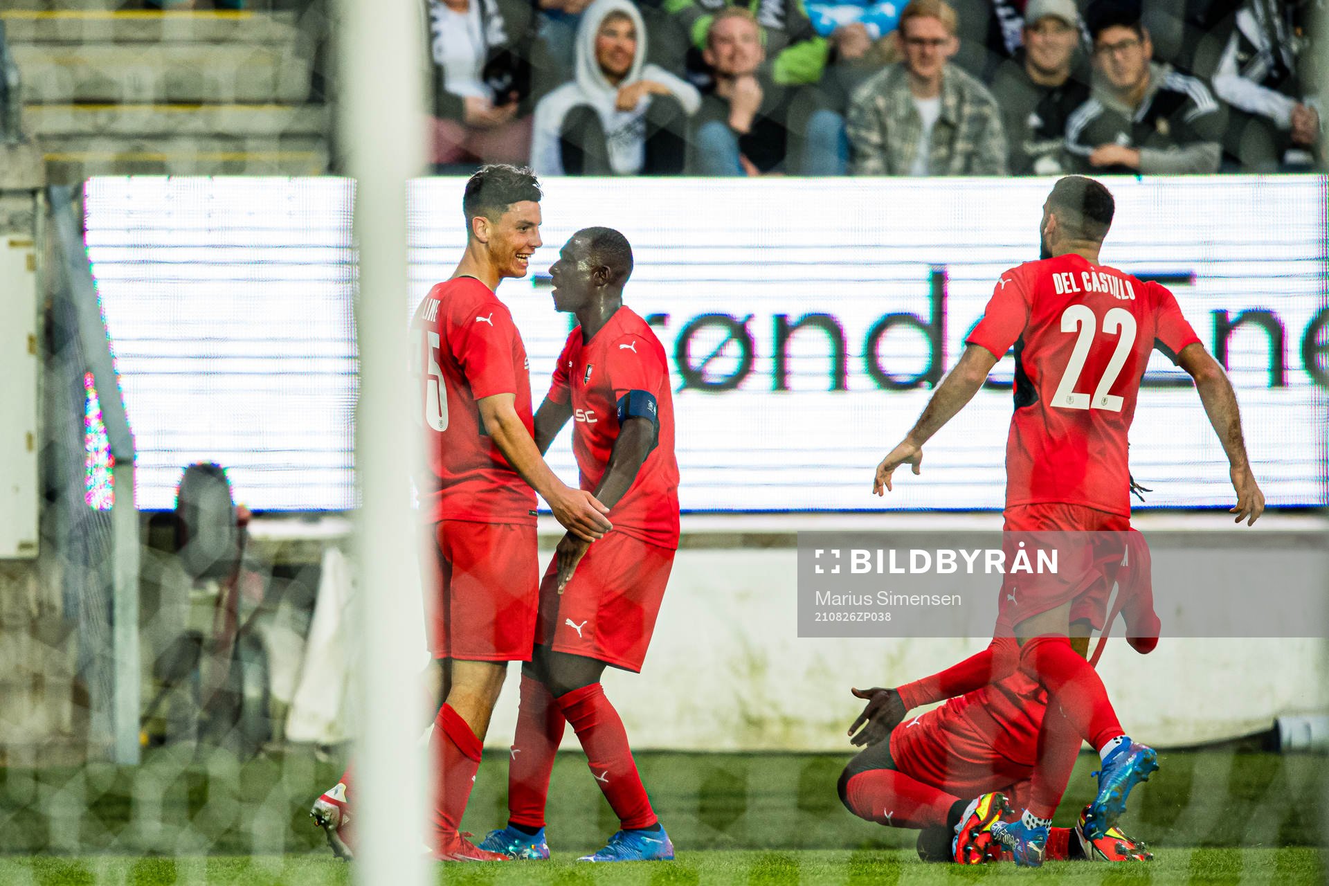 Matthis Abline of Rennes celebrates