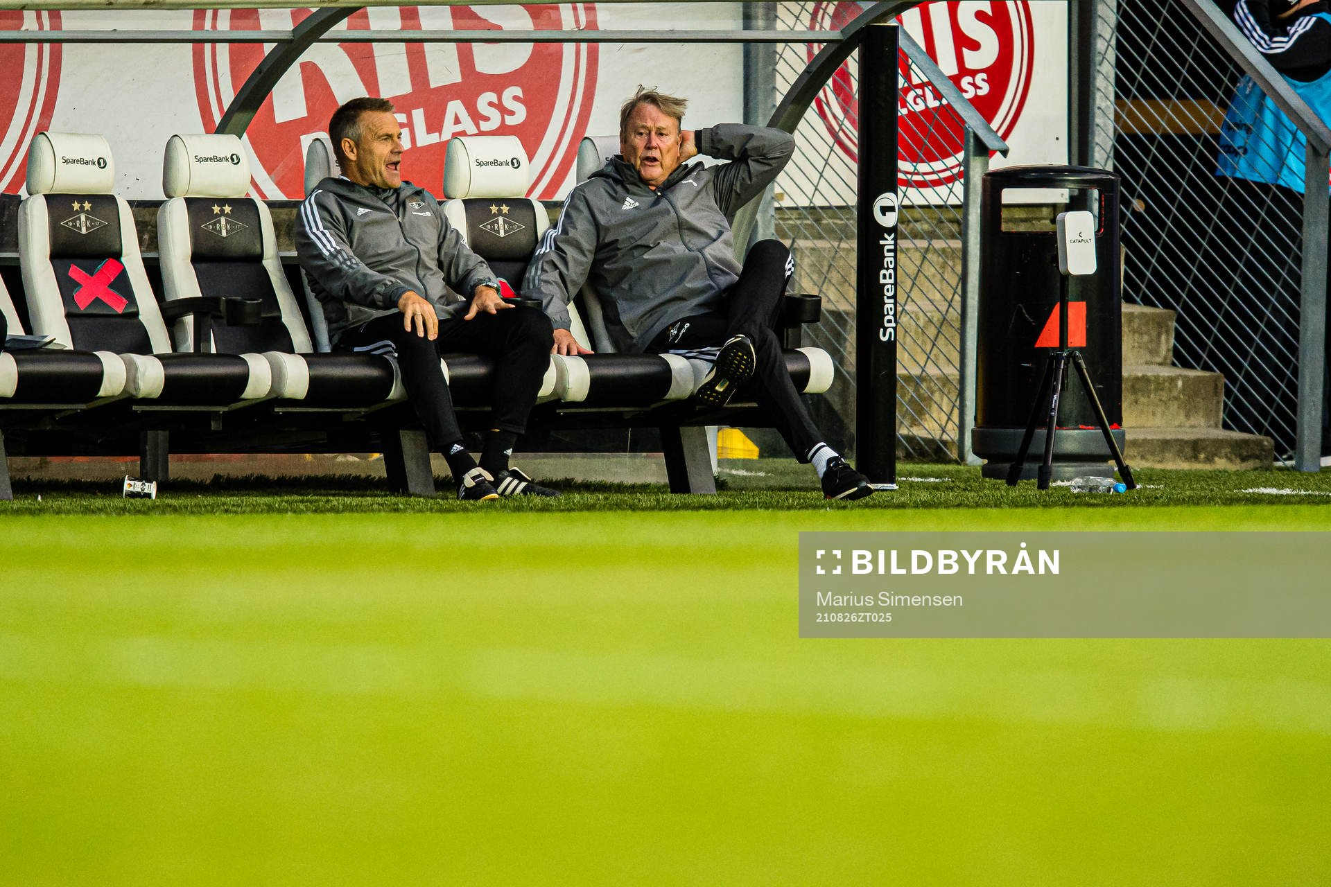 Åge Hareide, head coach of Rosenborg, looks dejected