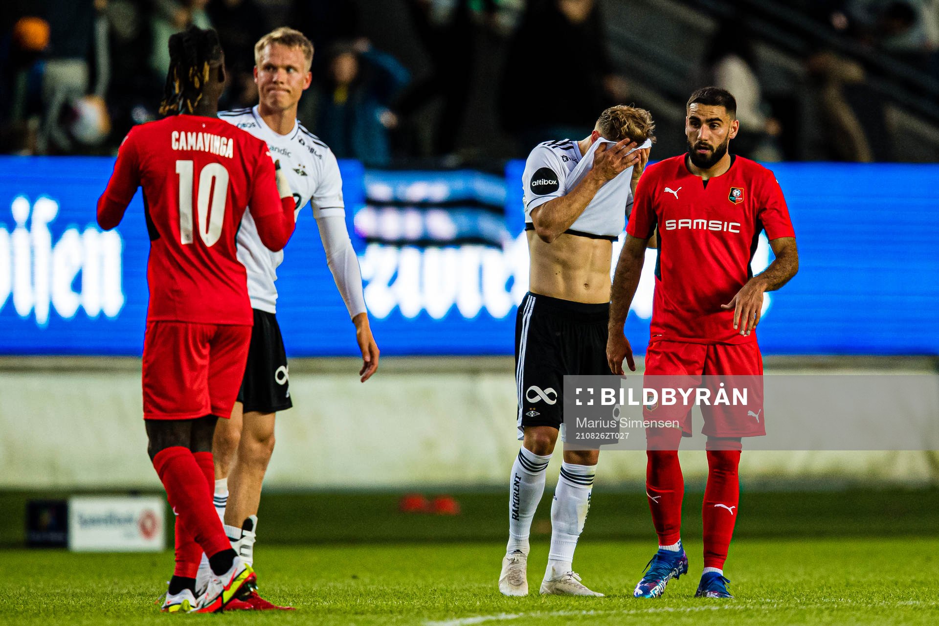 Carl Johan Holse Justesen of Rosenborg looks dejected