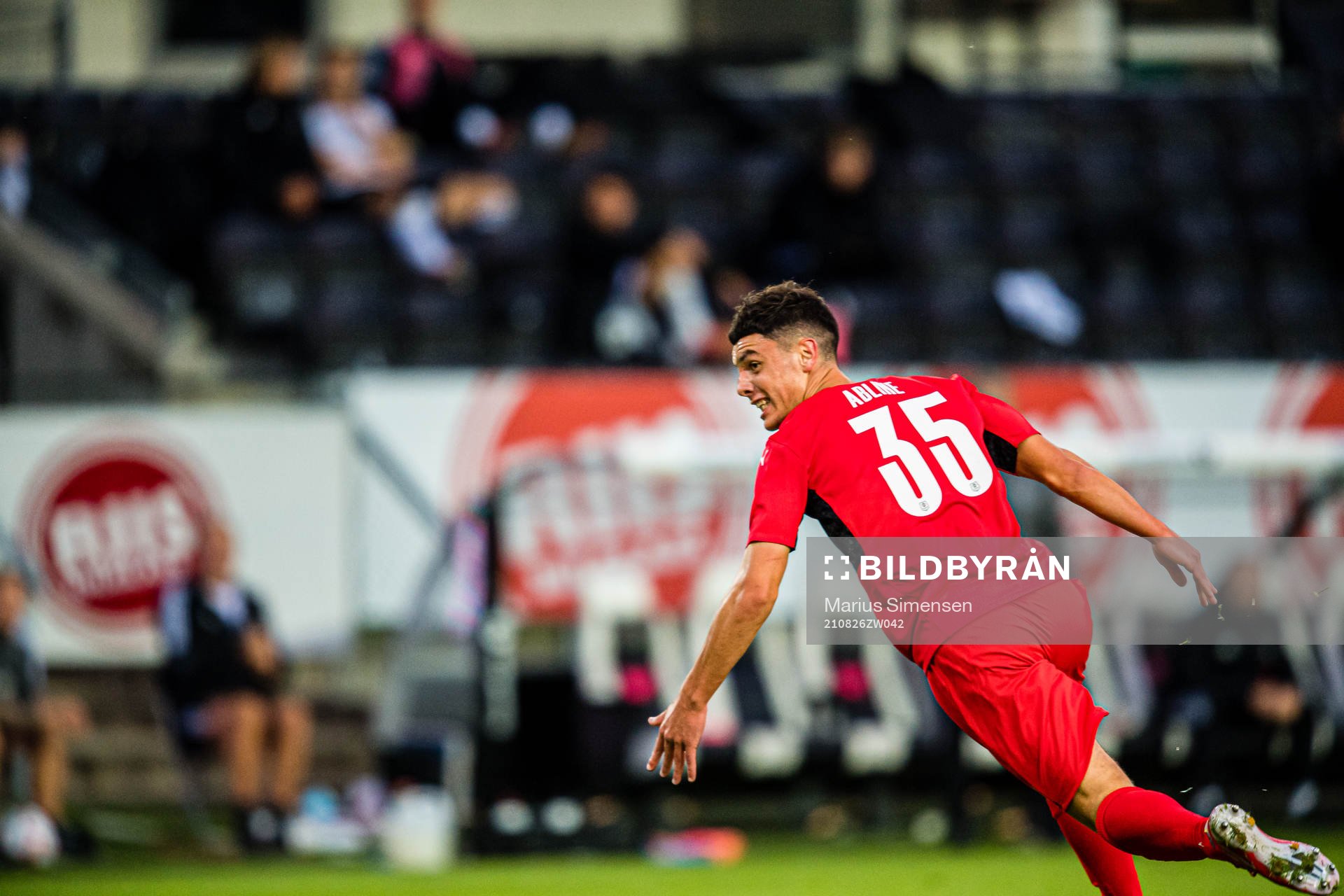 Matthis Abline of Rennes celebrates