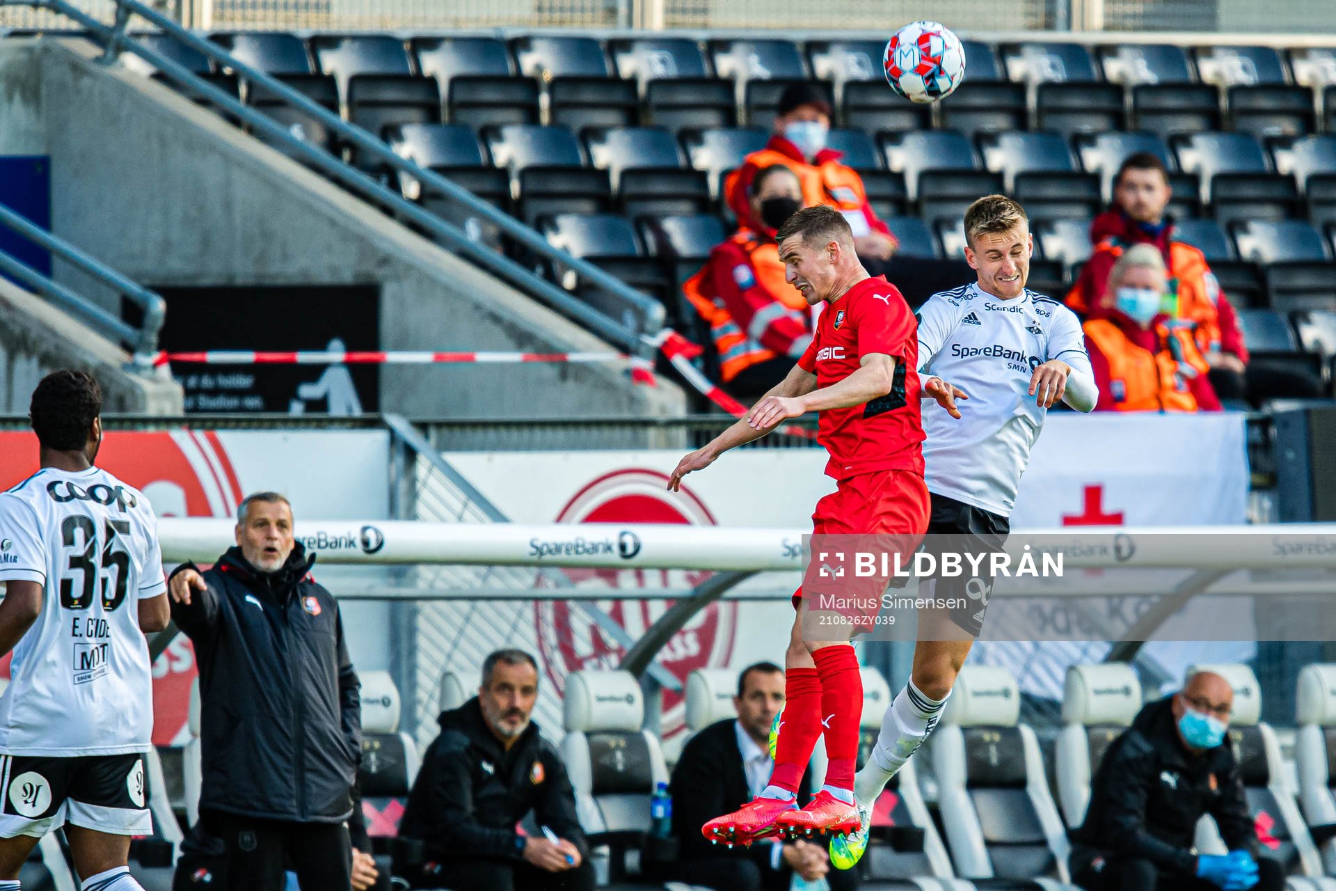 Benjamin Bourigeaud of Rennes and Erlend Dahl Reitan of