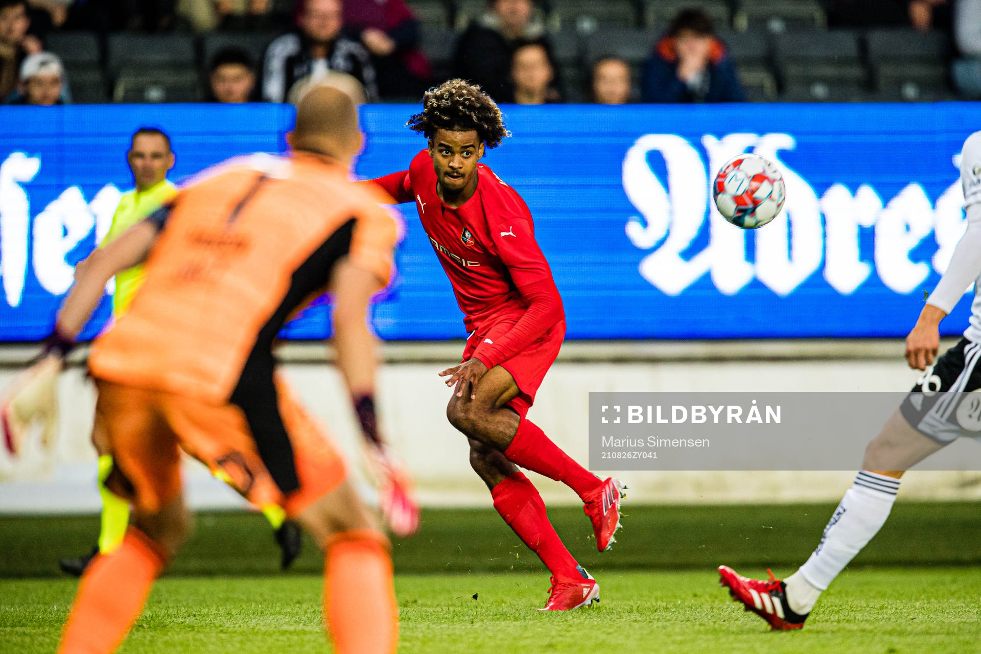 Lorenz Assignon of Rennes during the UEFA Europa Conference League match between Rosenborg and Rennes on August 26, 2021 in Trondheim.