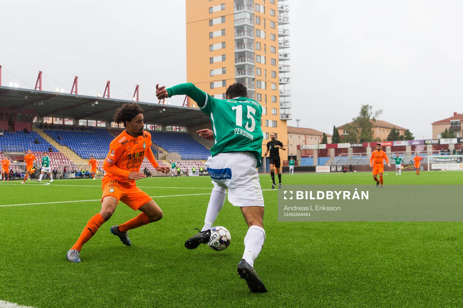 AFC Eskilstunas Robin Tihi och Brages Joakim Persson