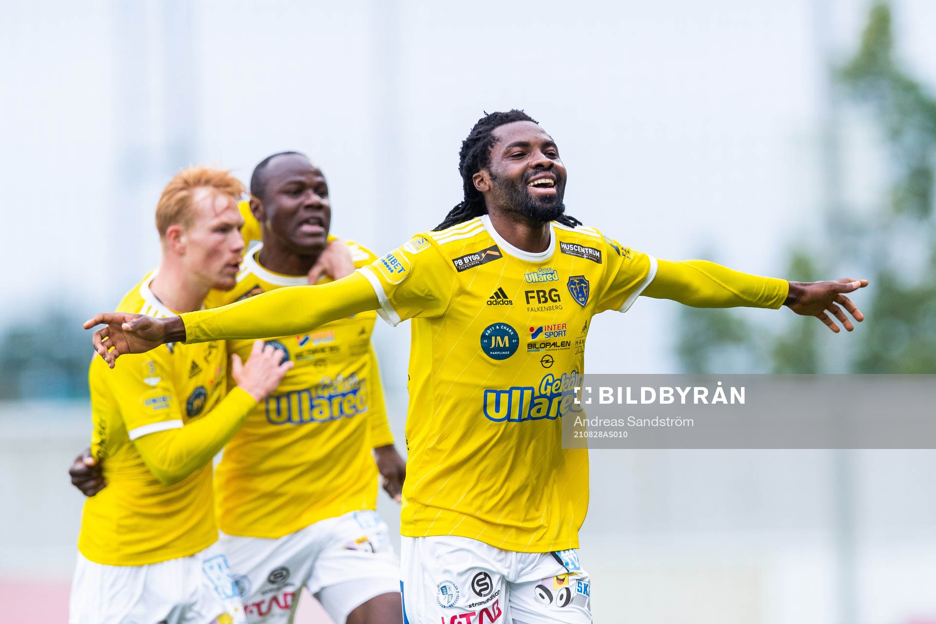 Falkenbergs Kwame Kizito jublar