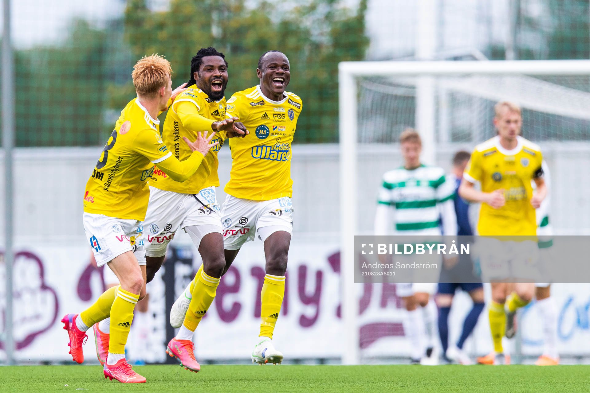 Falkenbergs Kwame Kizito jublar