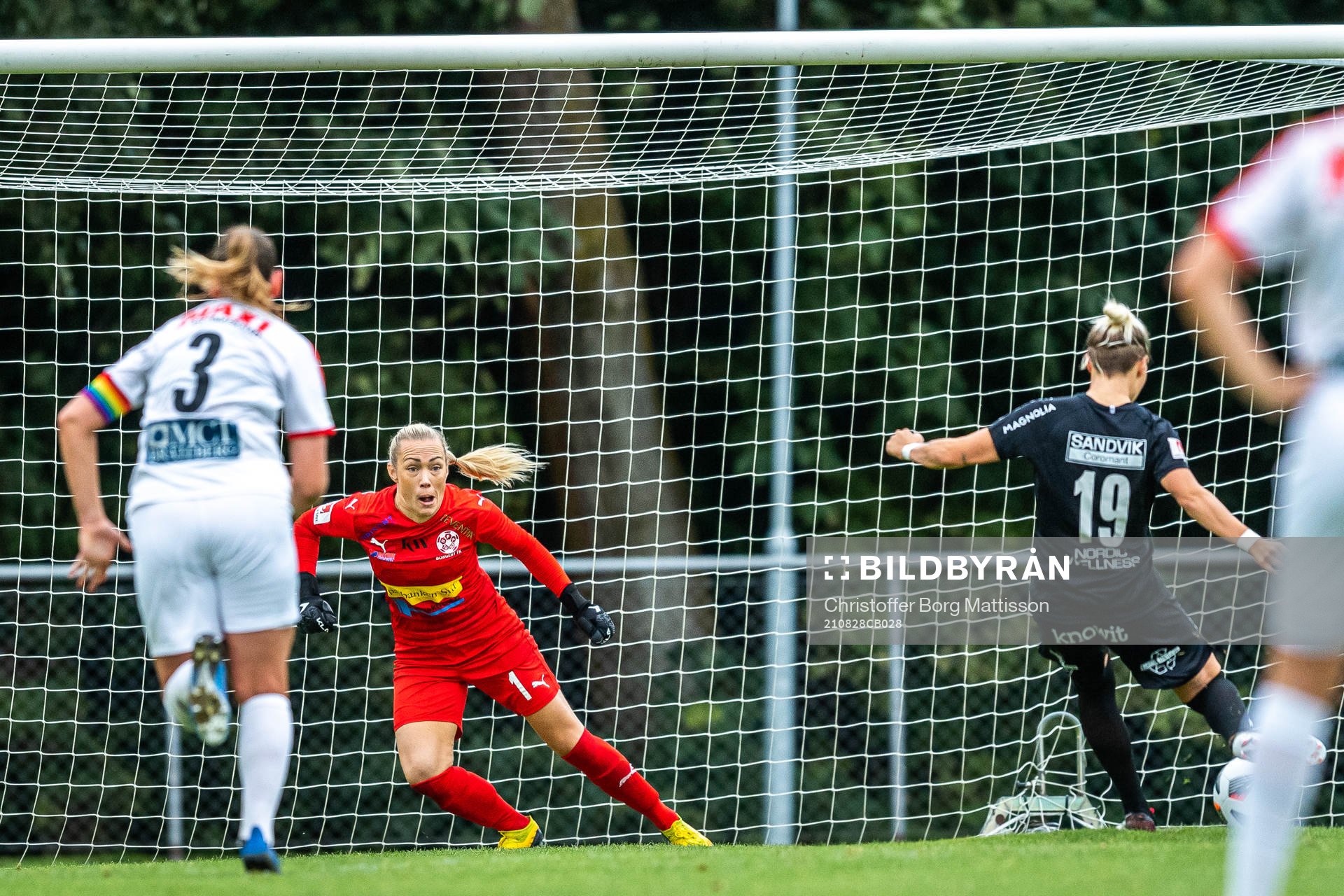 Uppsalas Marika Bergman Lundin gör 0-1 mot Borgebys
