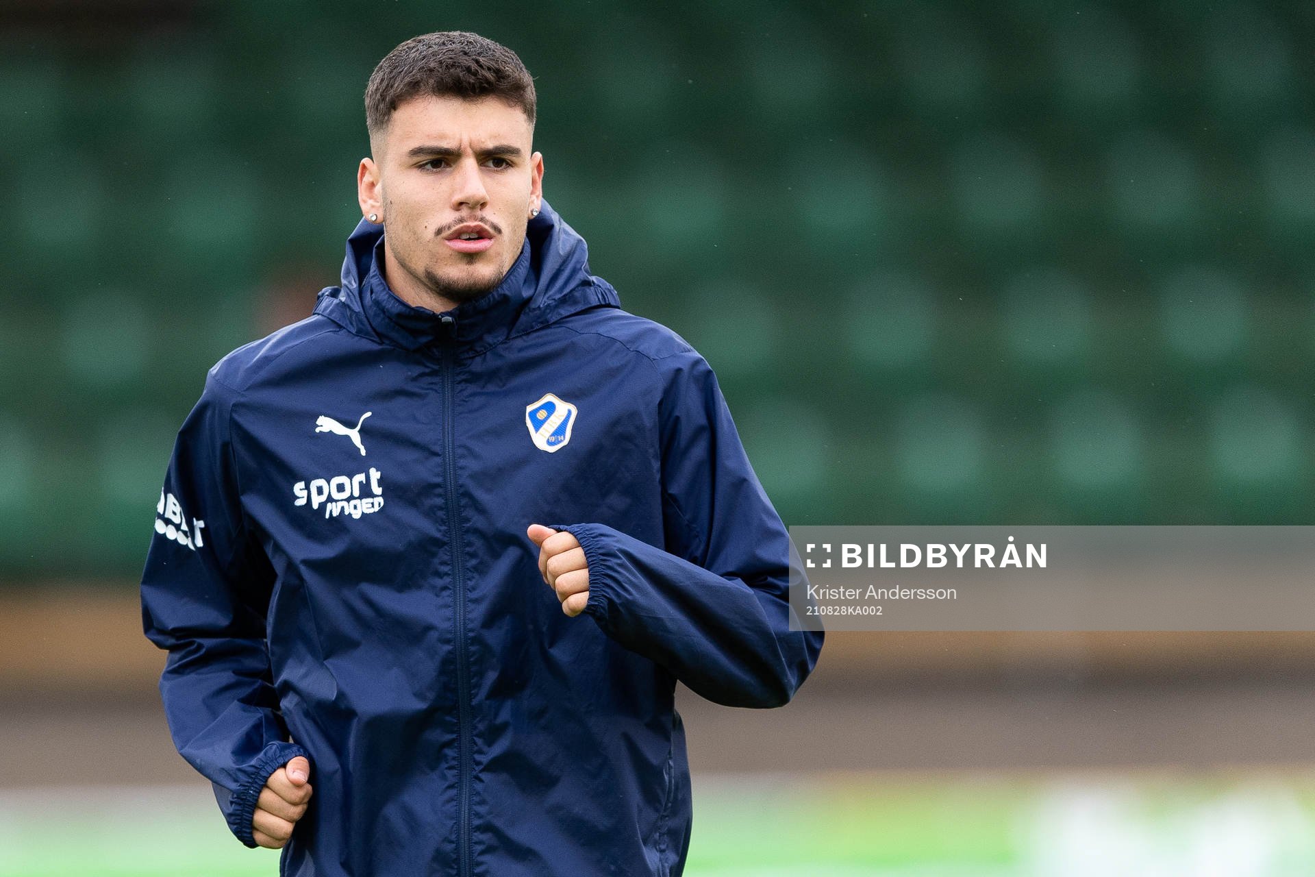 Halmstads Edvin Kurtulus före fotbollsmatchen i