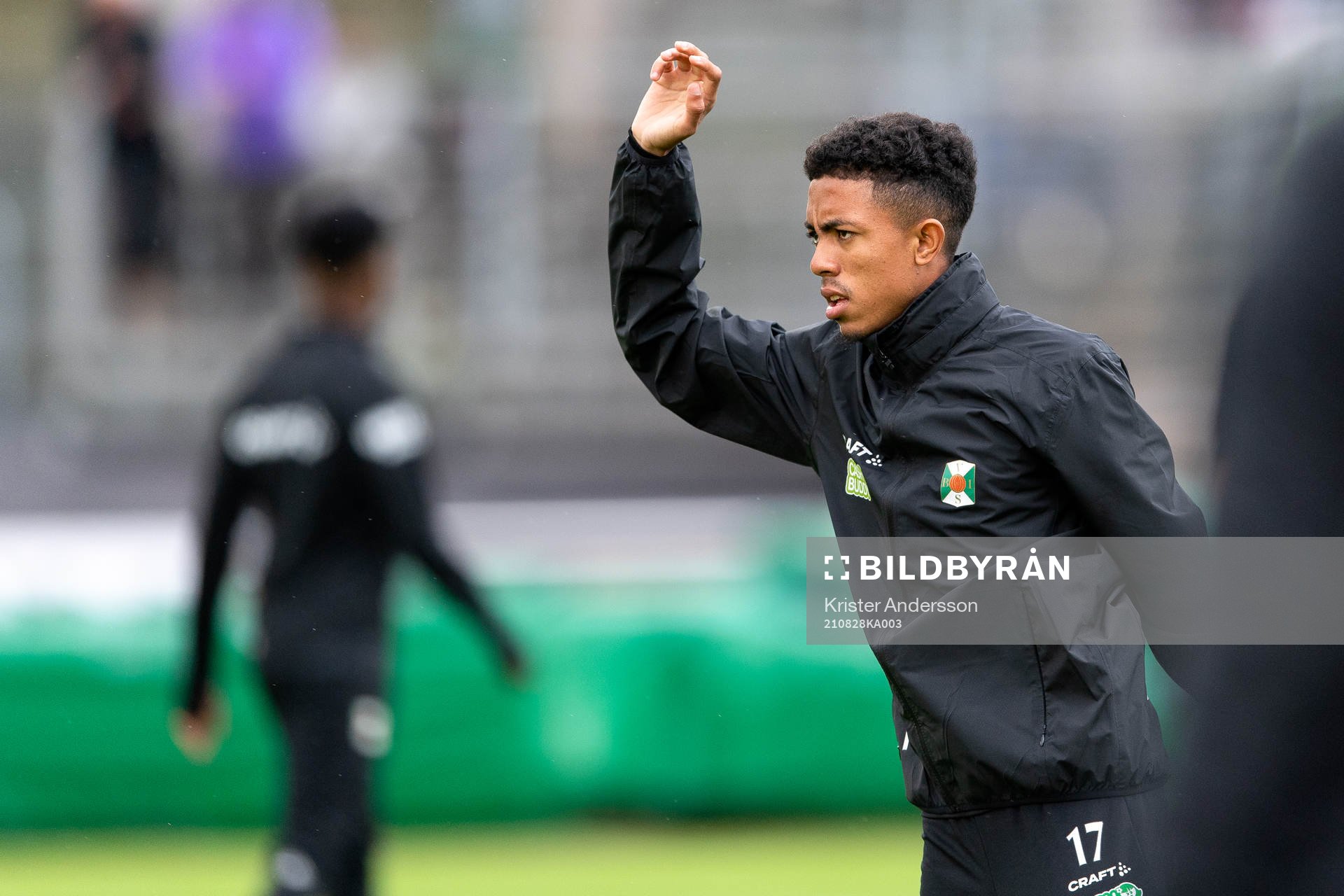 Varbergs Tashreeq Matthews före fotbollsmatchen i