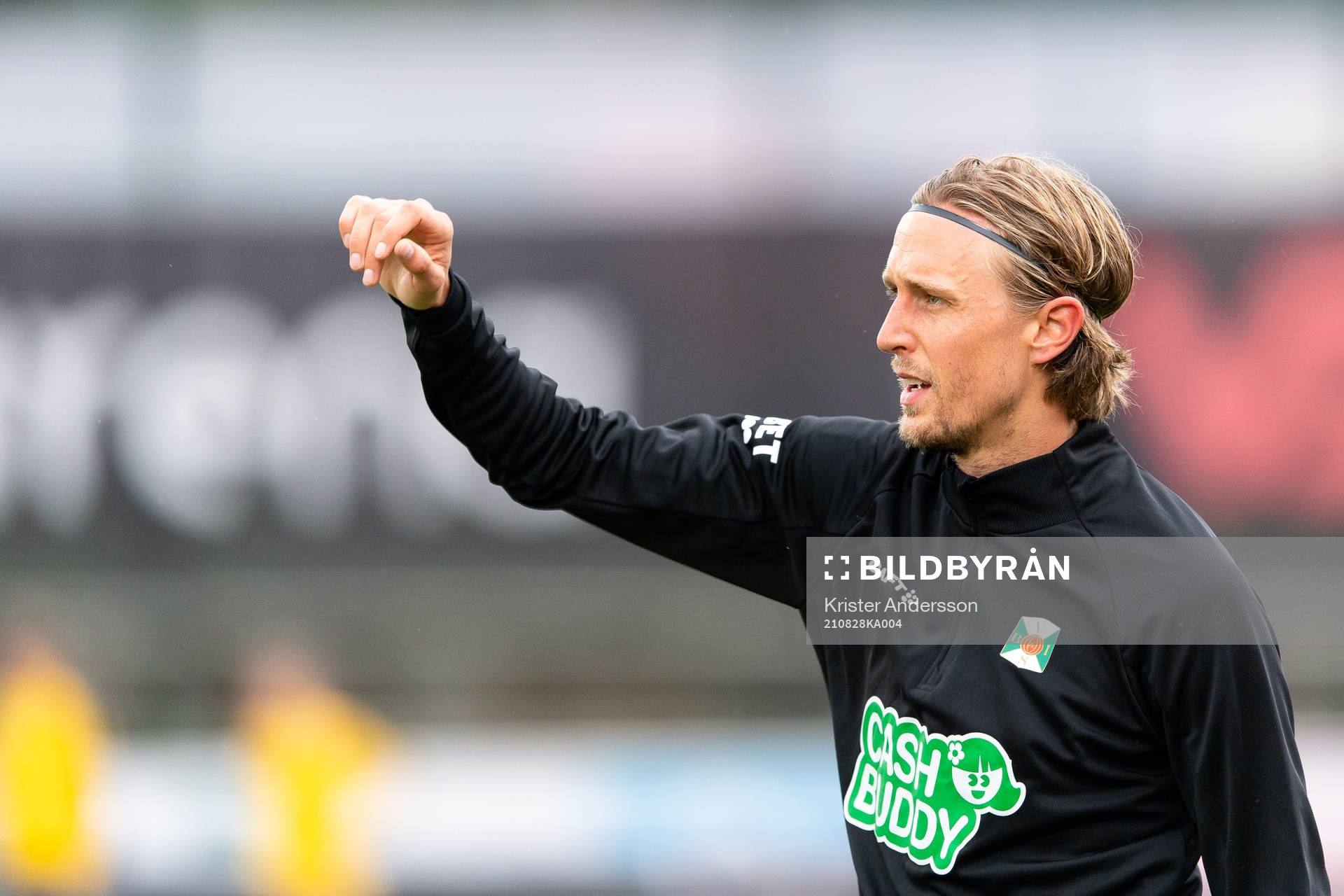 Varbergs Joakim Lindner före fotbollsmatchen i Allsvenskan