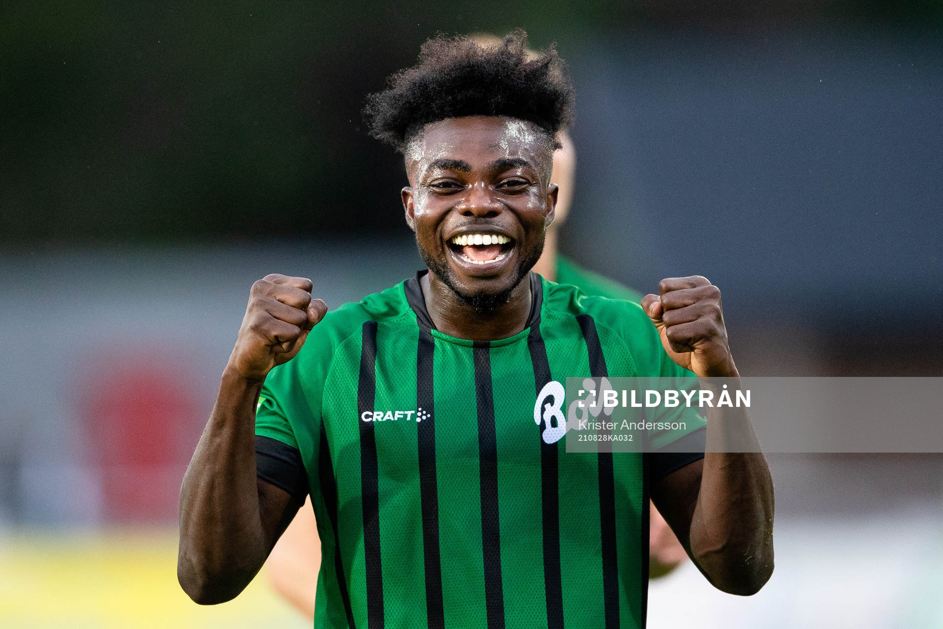 Varbergs Gideon Mensah jublar