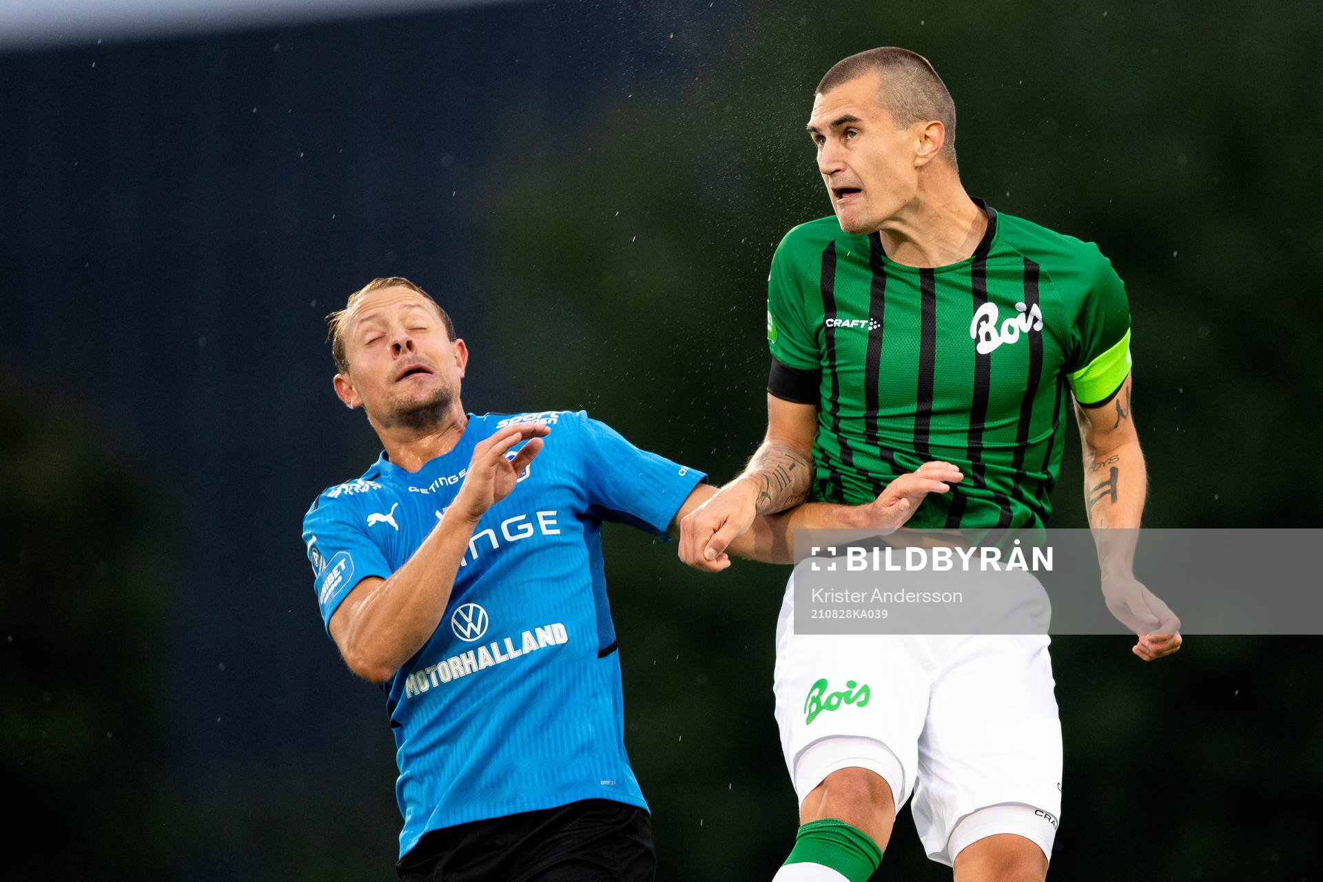 Halmstads Joel Allansson och Varbergs Jon Birkfeldt