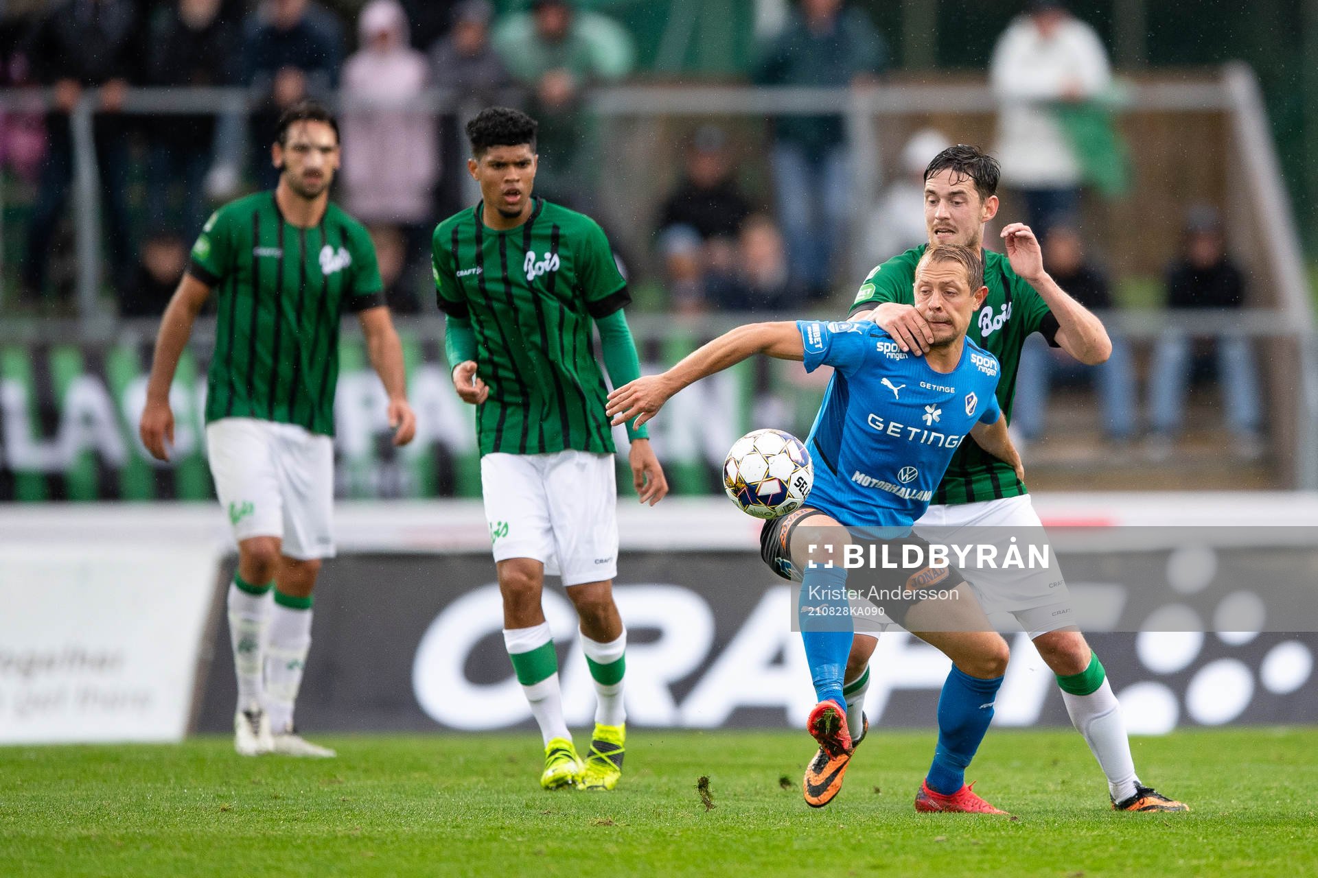 Halmstads Joel Allansson och Varbergs Robin Tranberg