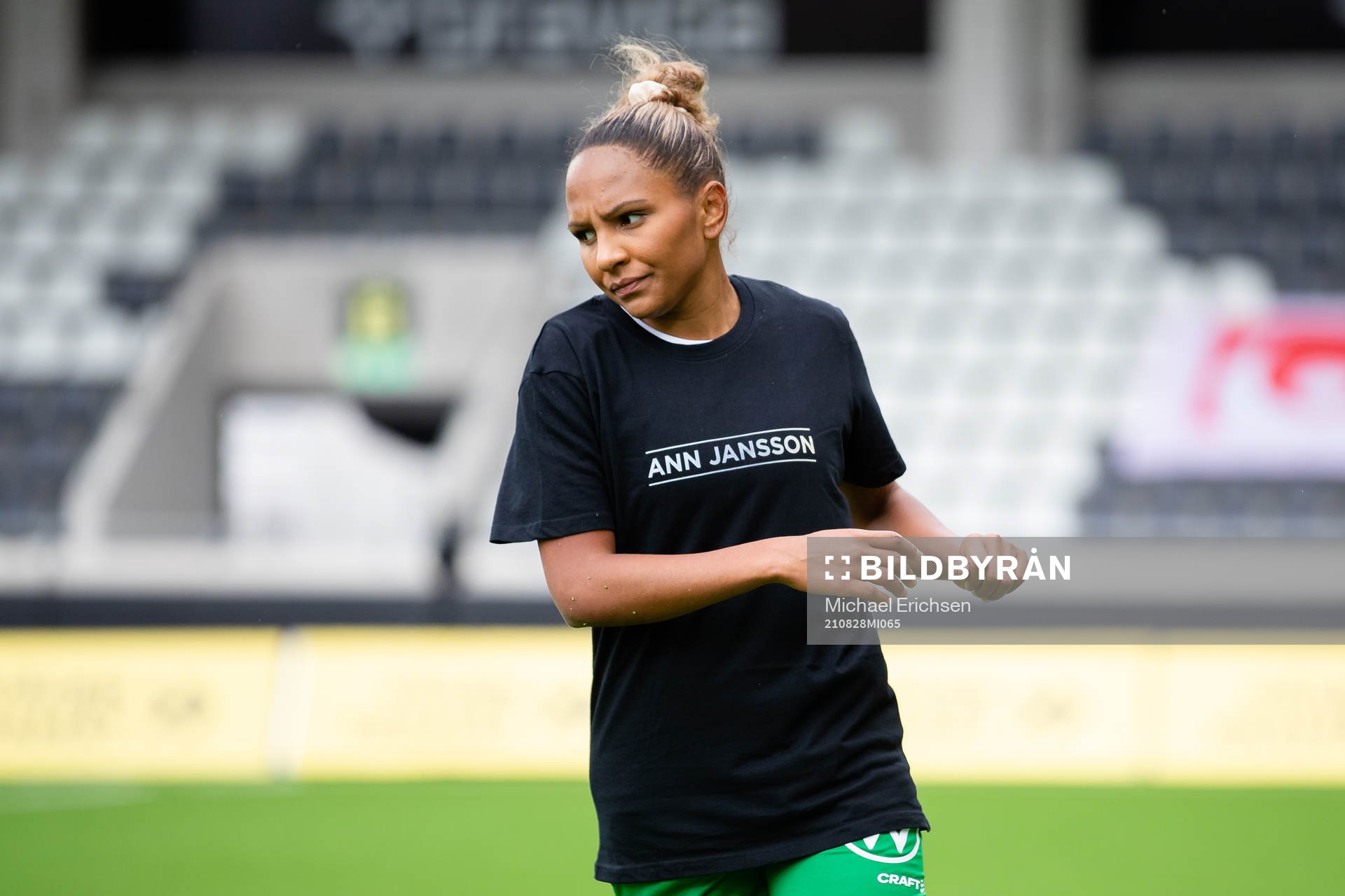 Hammarbys Madelen Janogy  fotbollsmatchen i Damallsvenskan