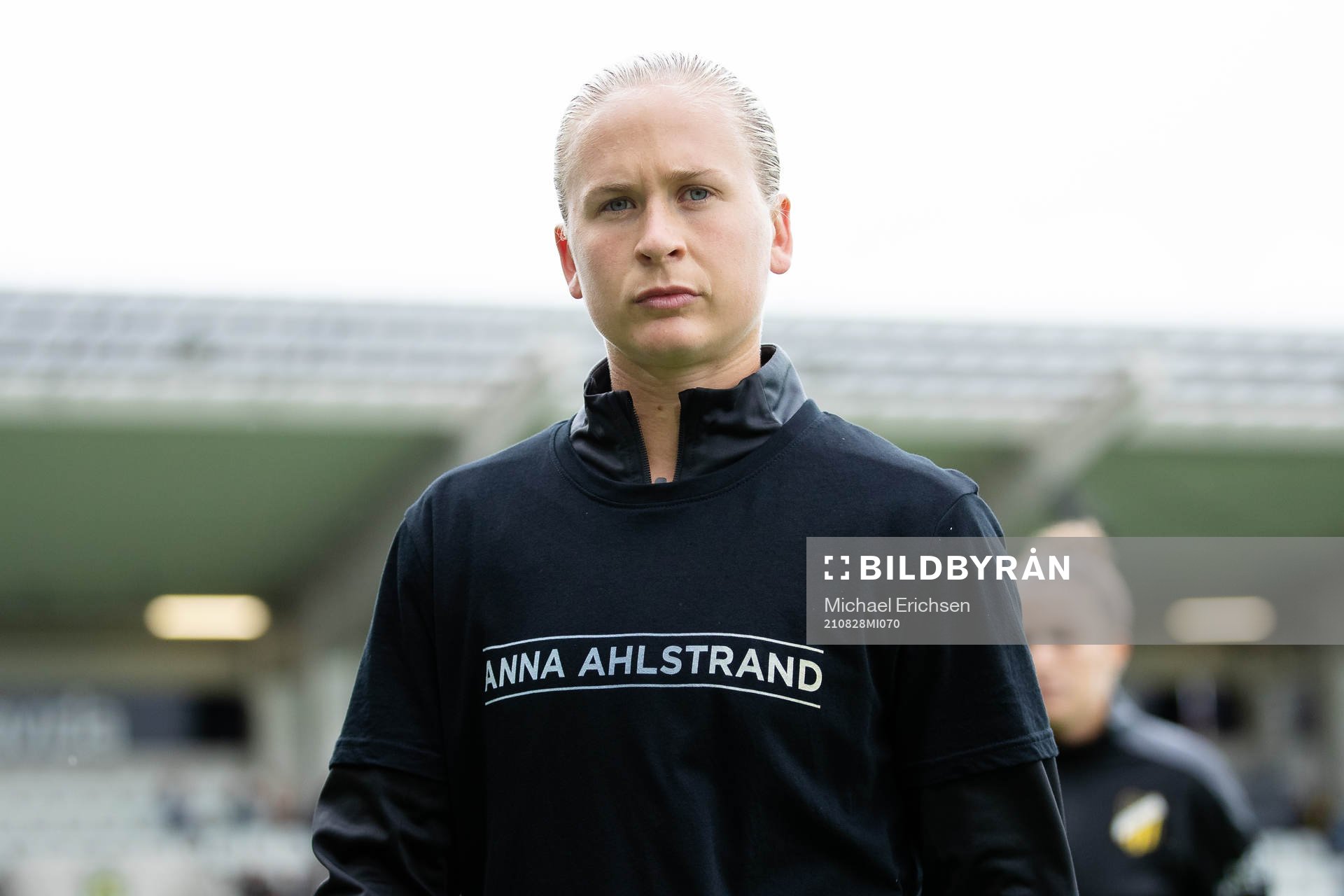 Häckens Filippa Curmark innan fotbollsmatchen i